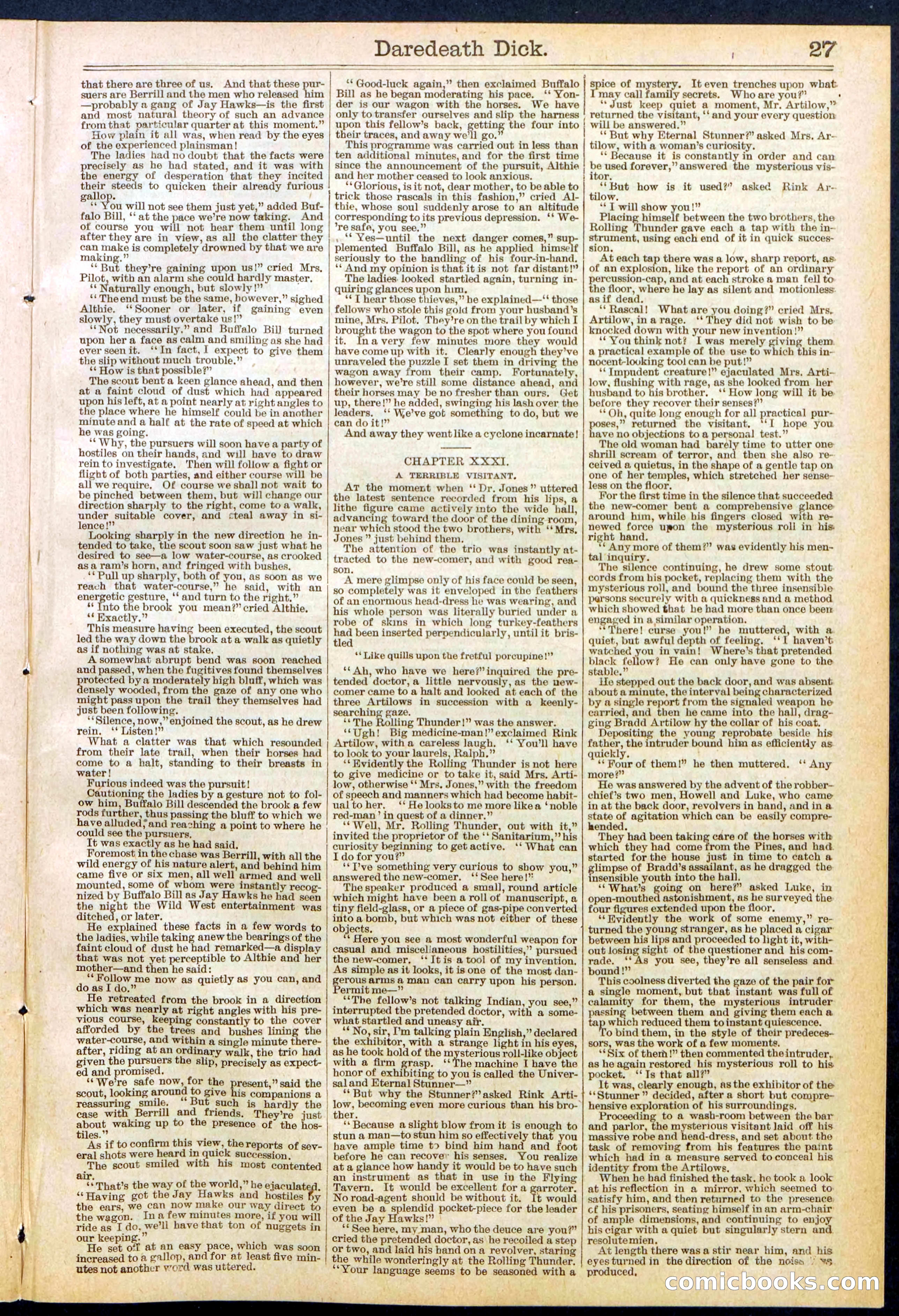 Beadle's Dime Library No. 629: Daredevil Dick, King of the Cowboys — page 27 of 32