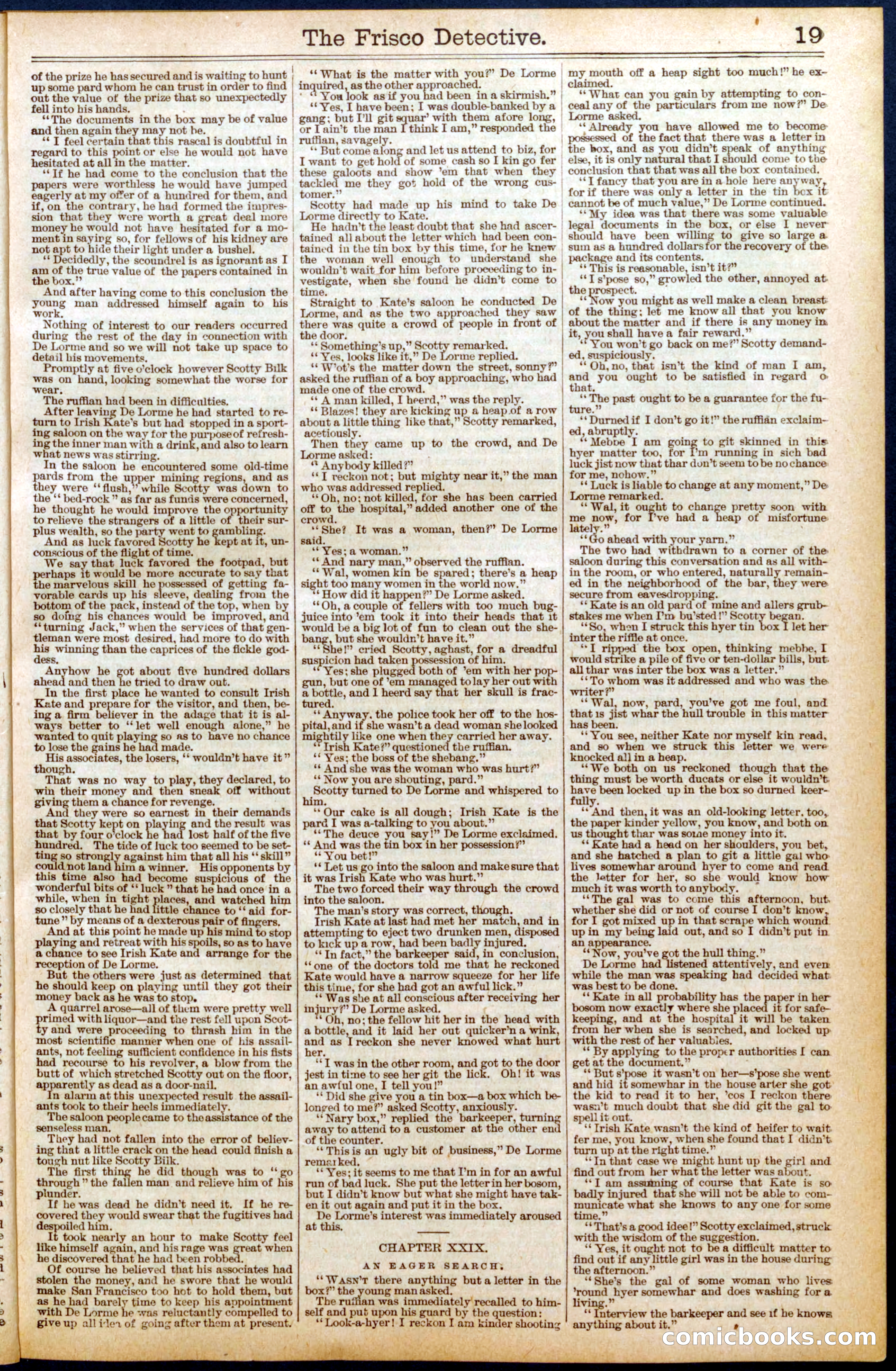 Beadle's Dime Library #665: The Girl Detective — page 19 of 32
