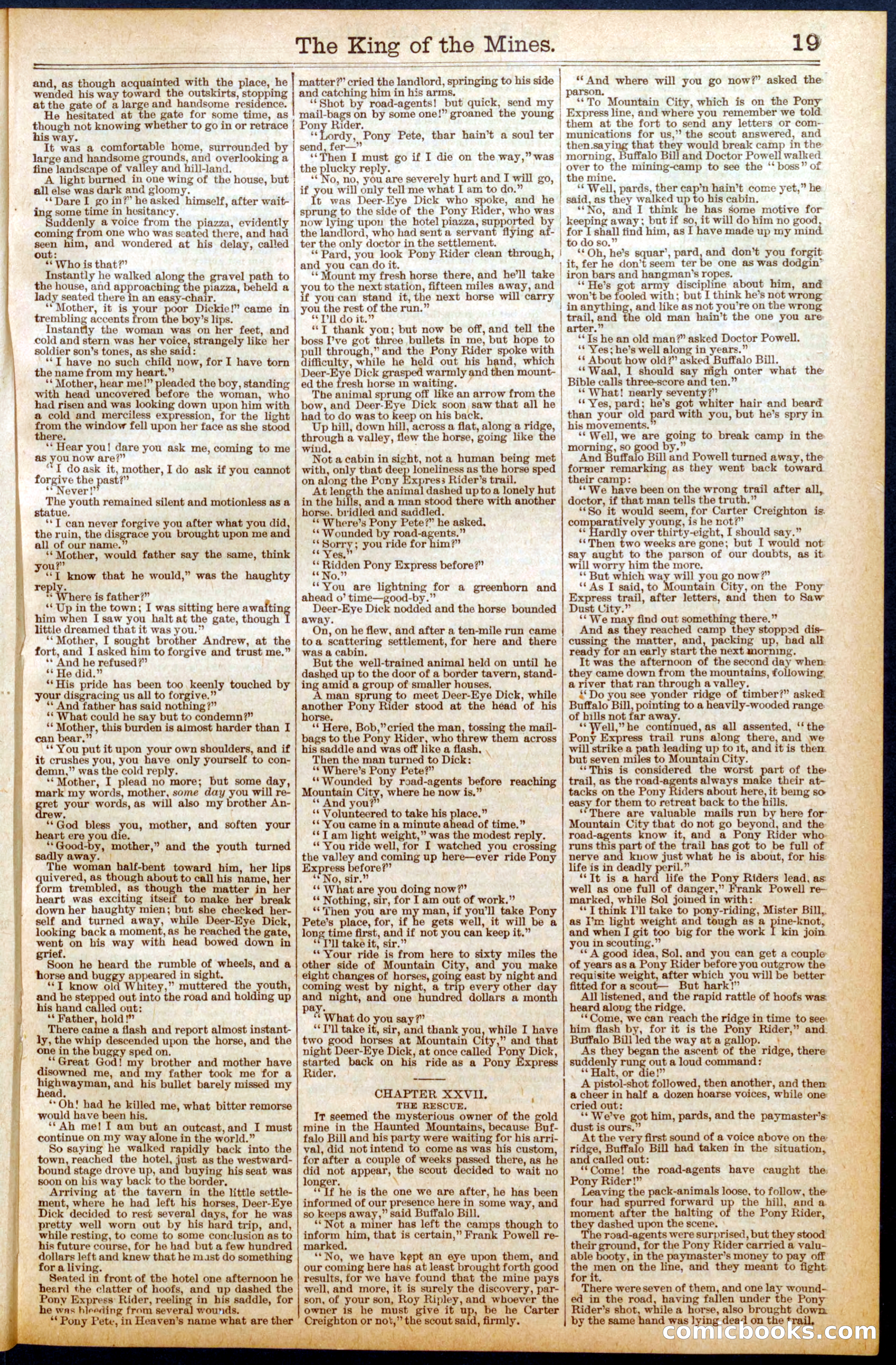 Buffalo Bill's Swoop by Colonel Prentiss Ingraham — page 19 of 32