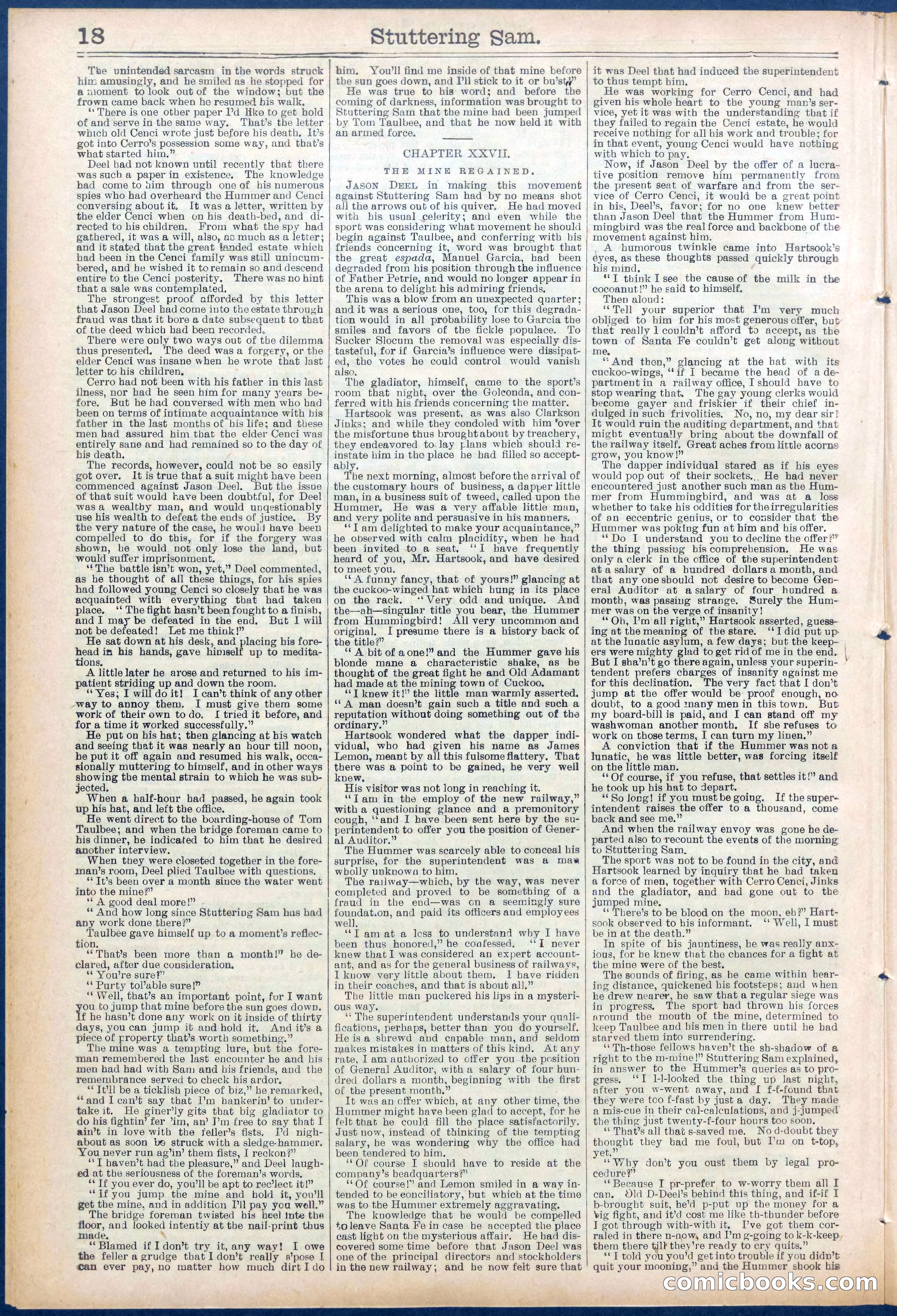 Beadle's New York Dime Library No. 673 — page 18 of 32