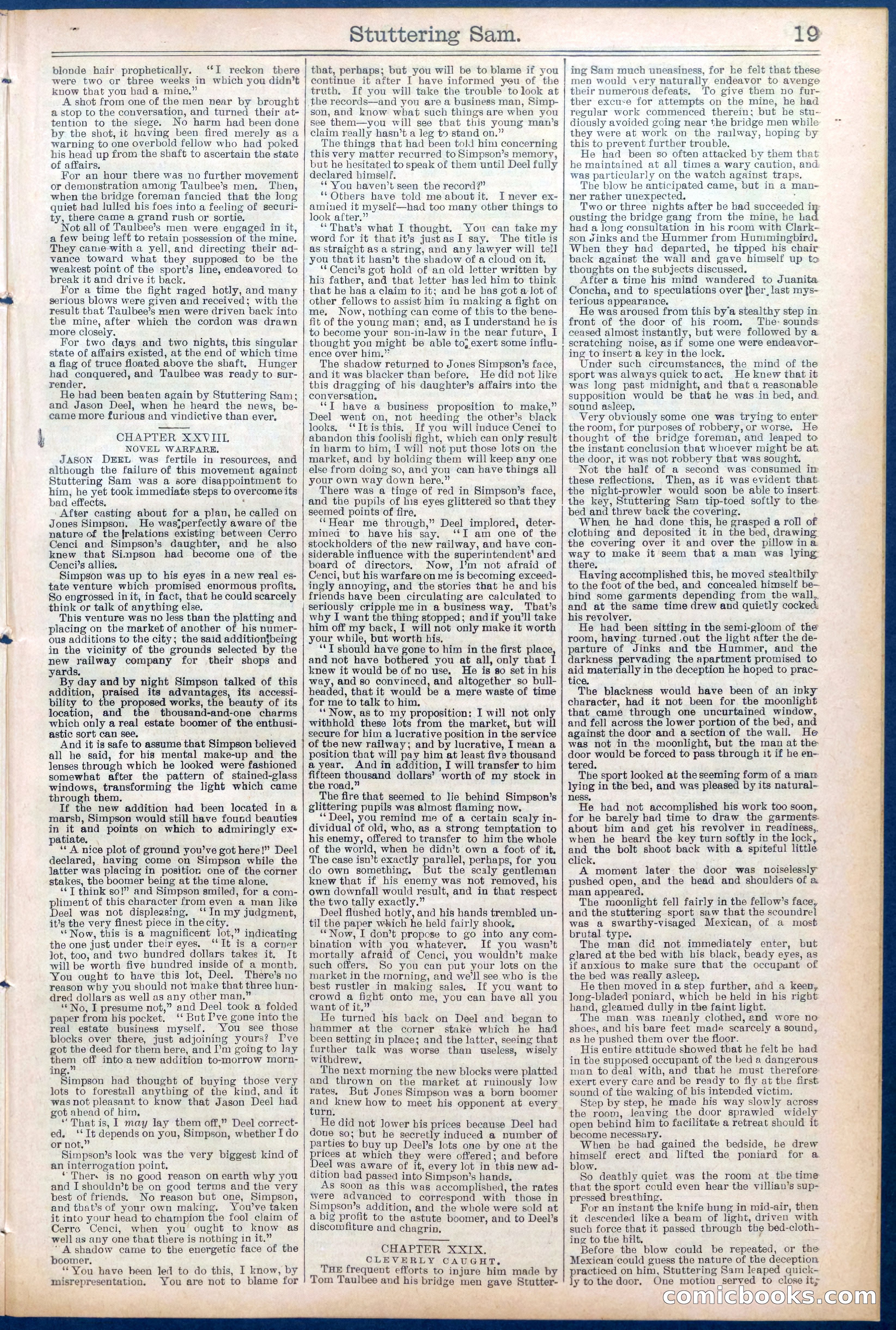 Beadle's New York Dime Library No. 673 — page 19 of 32