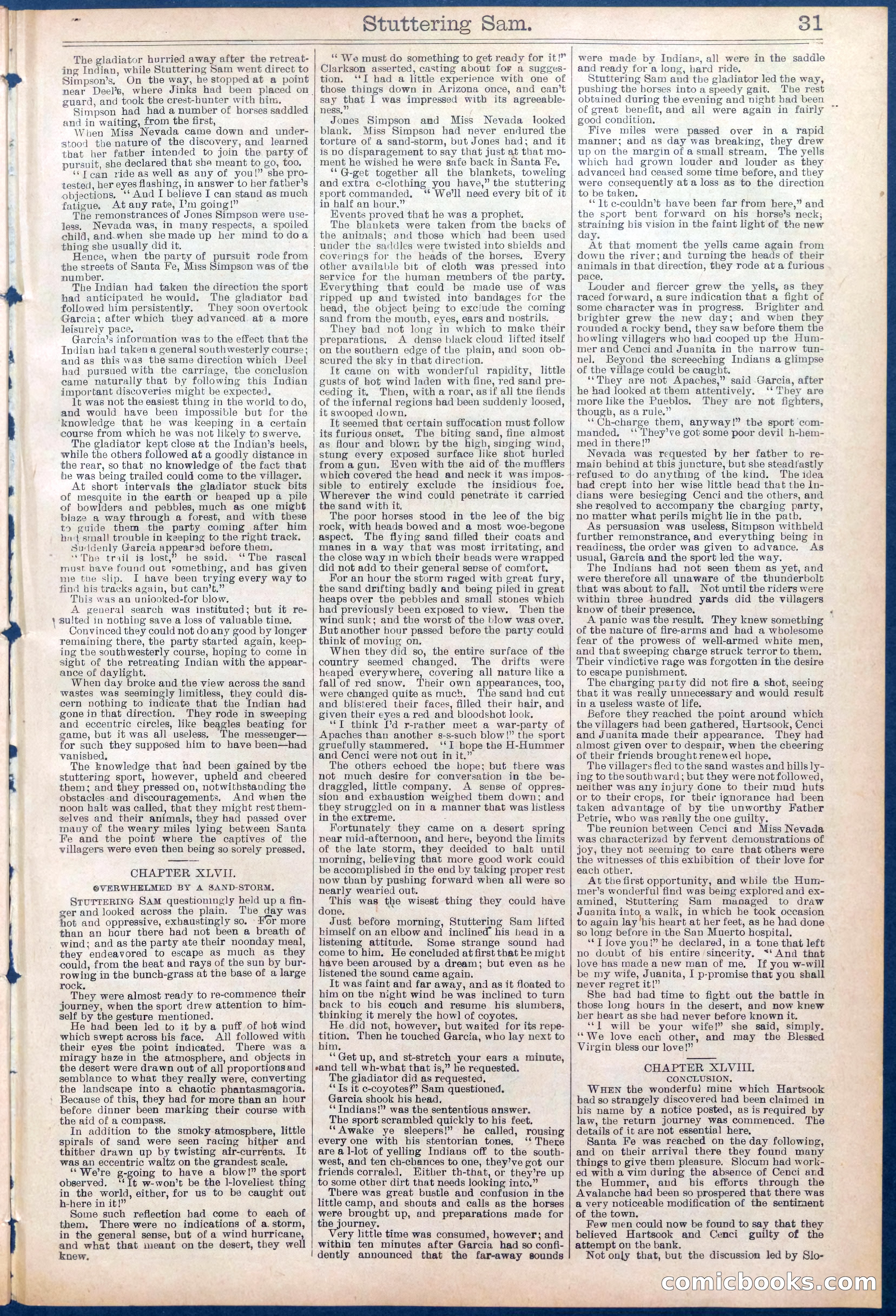 Beadle's New York Dime Library No. 673 — page 31 of 32