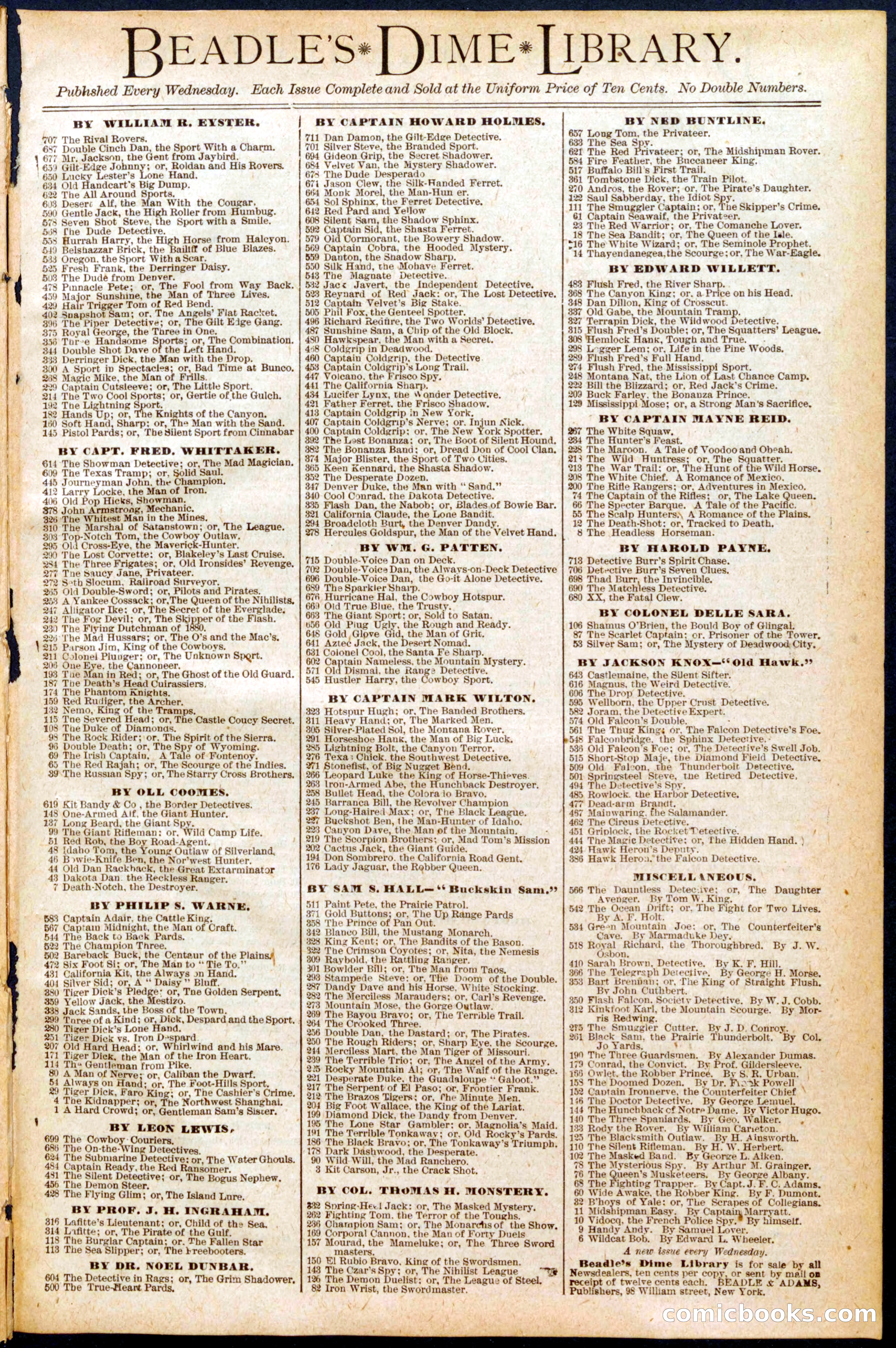Beadle's Dime New York Library No. 715 — page 31 of 32