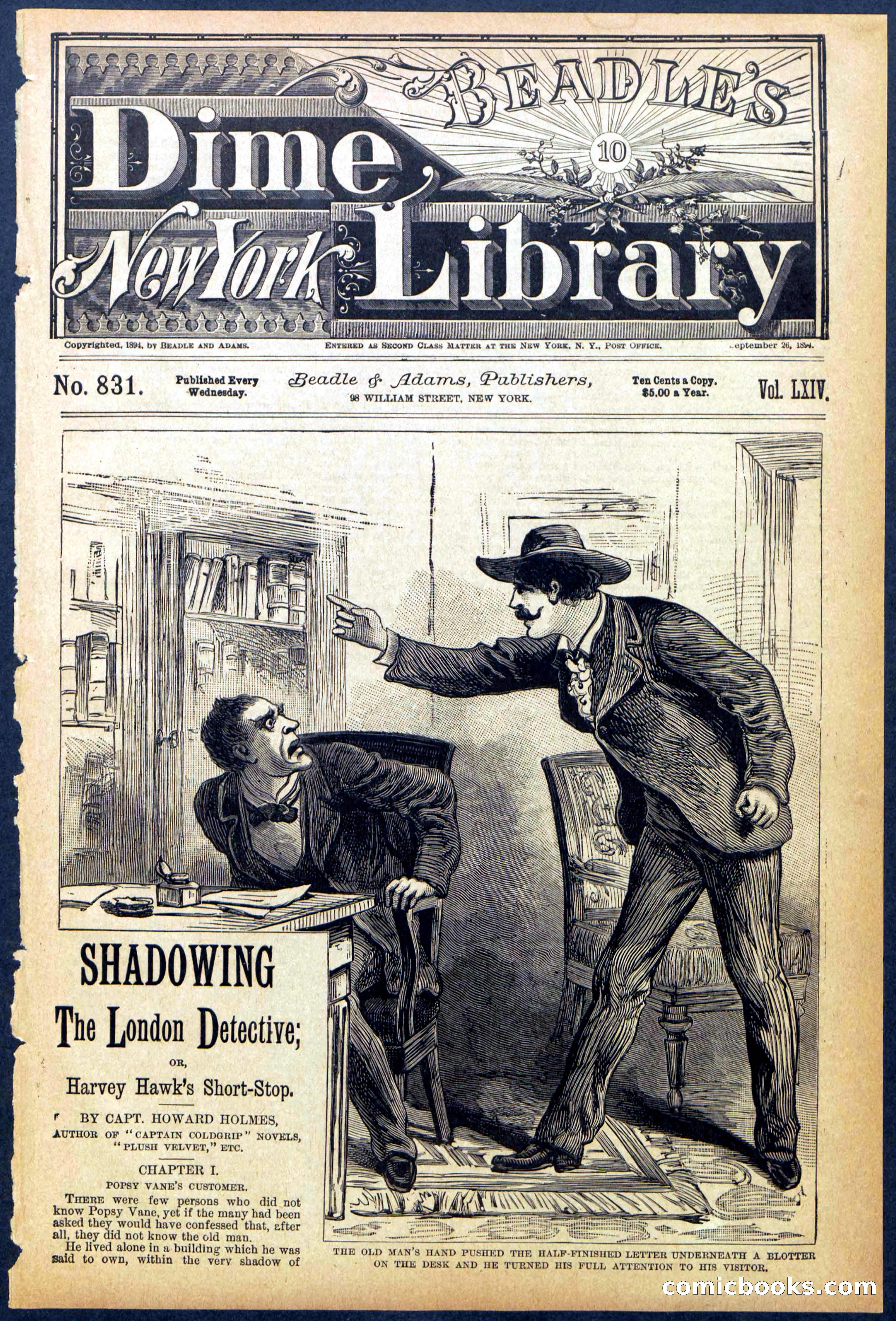 Beadle's Dime Library No. 831 — page 1 of 32
