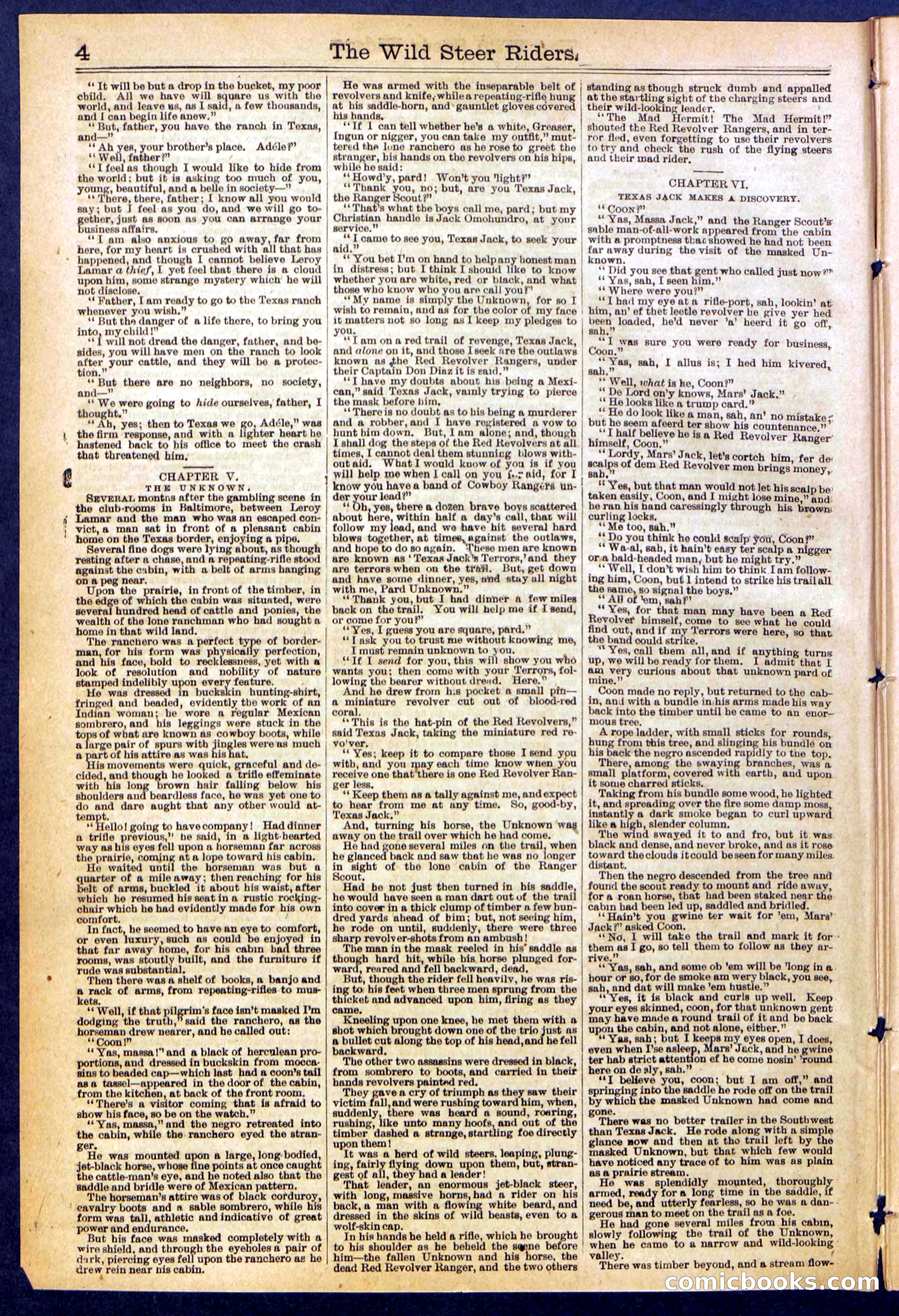 The Wild Steer Riders; or Texas Tricksters — page 4 of 32