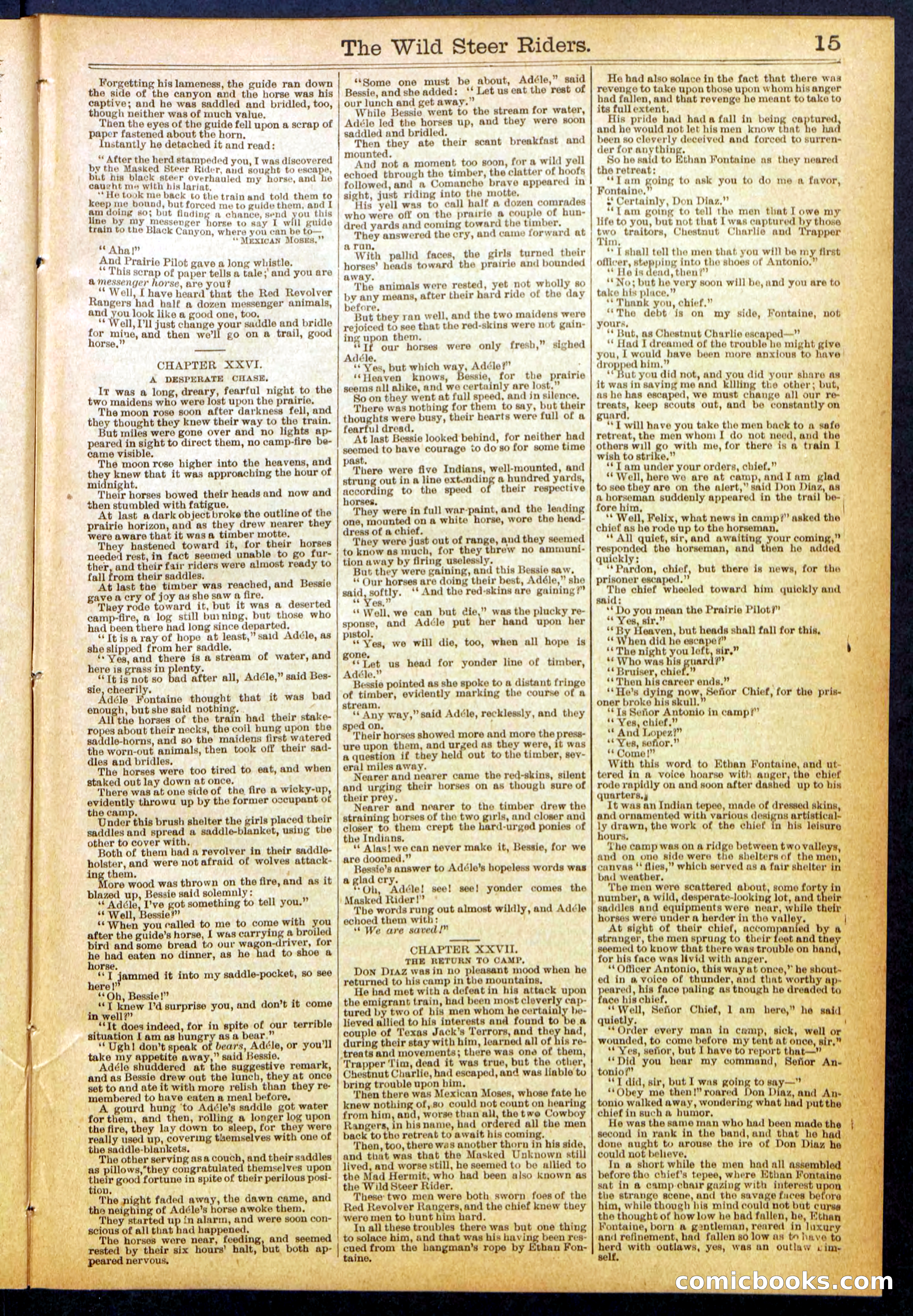 The Wild Steer Riders; or Texas Tricksters — page 15 of 32