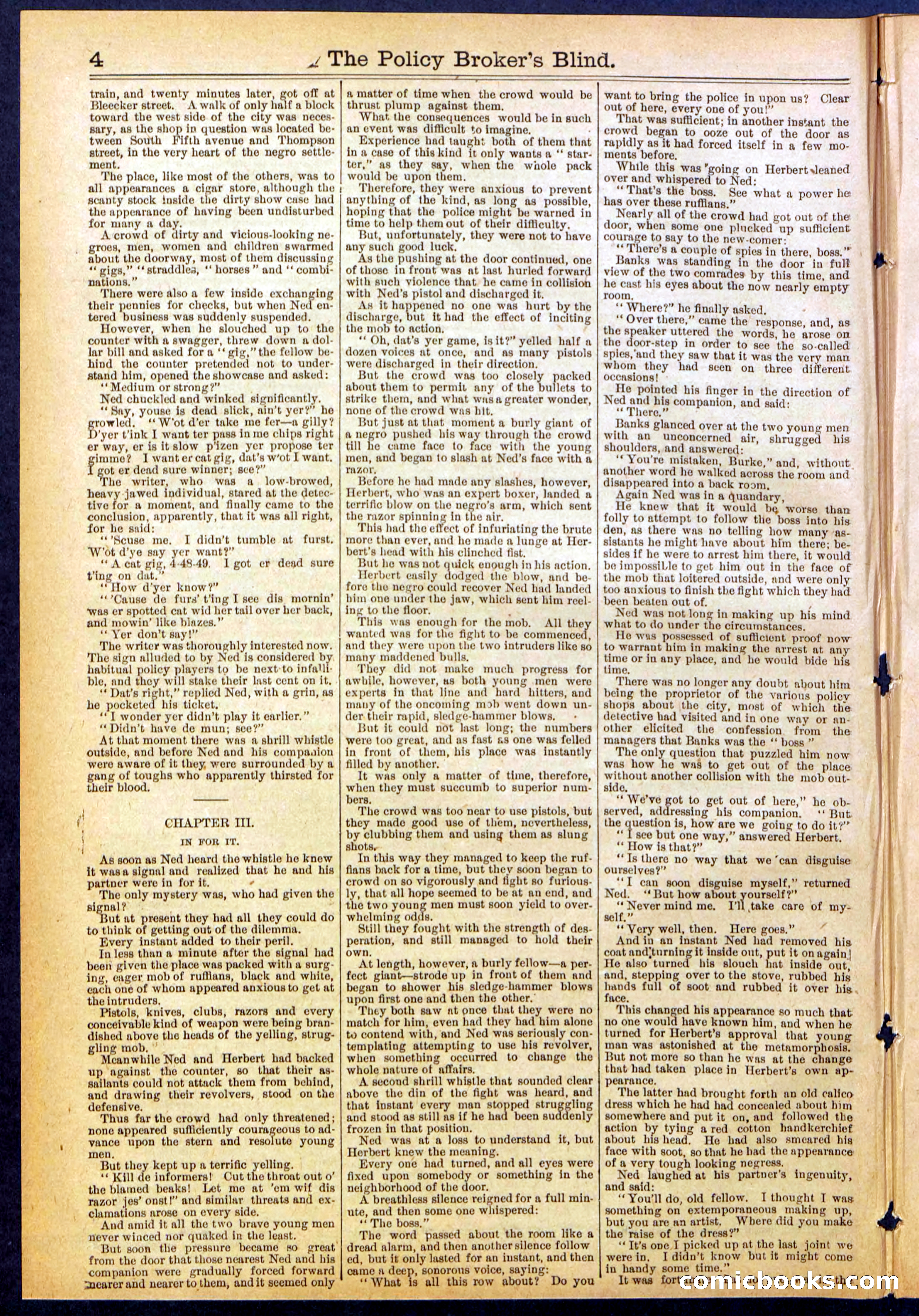 The Policy Broker's Blind; or, Detective Burr's Police Puzzle — page 4 of 32