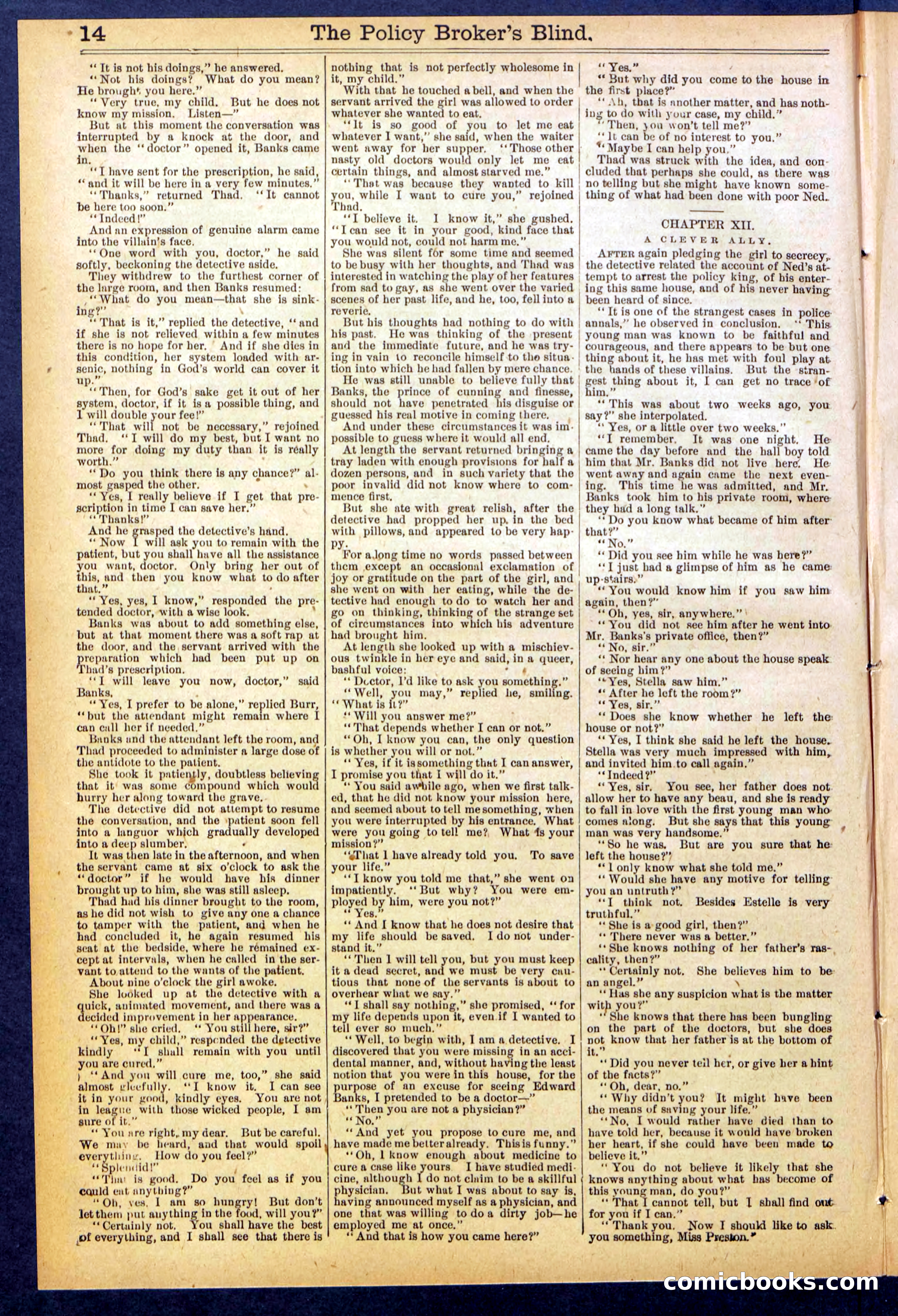 The Policy Broker's Blind; or, Detective Burr's Police Puzzle — page 14 of 32