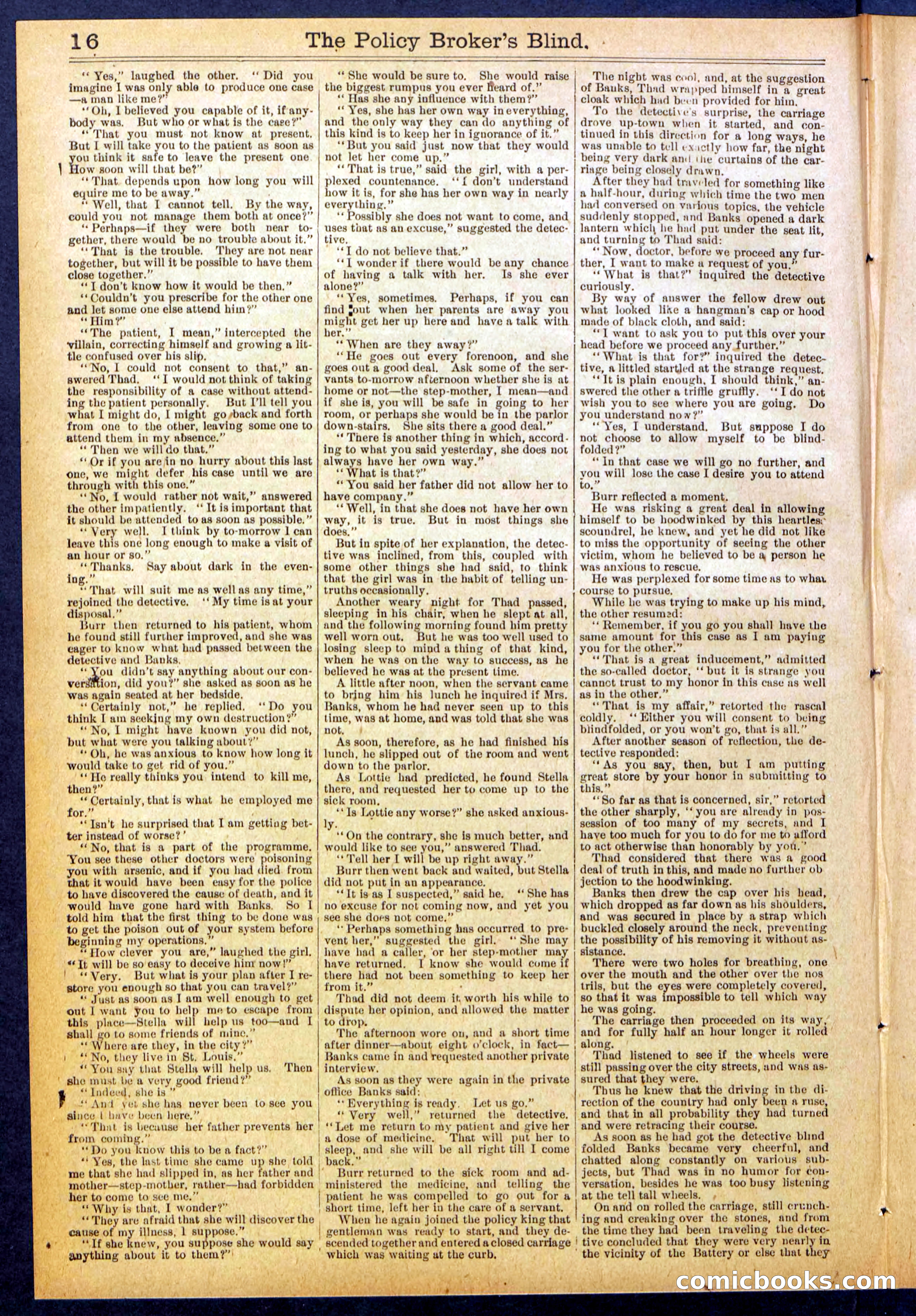 The Policy Broker's Blind; or, Detective Burr's Police Puzzle — page 16 of 32