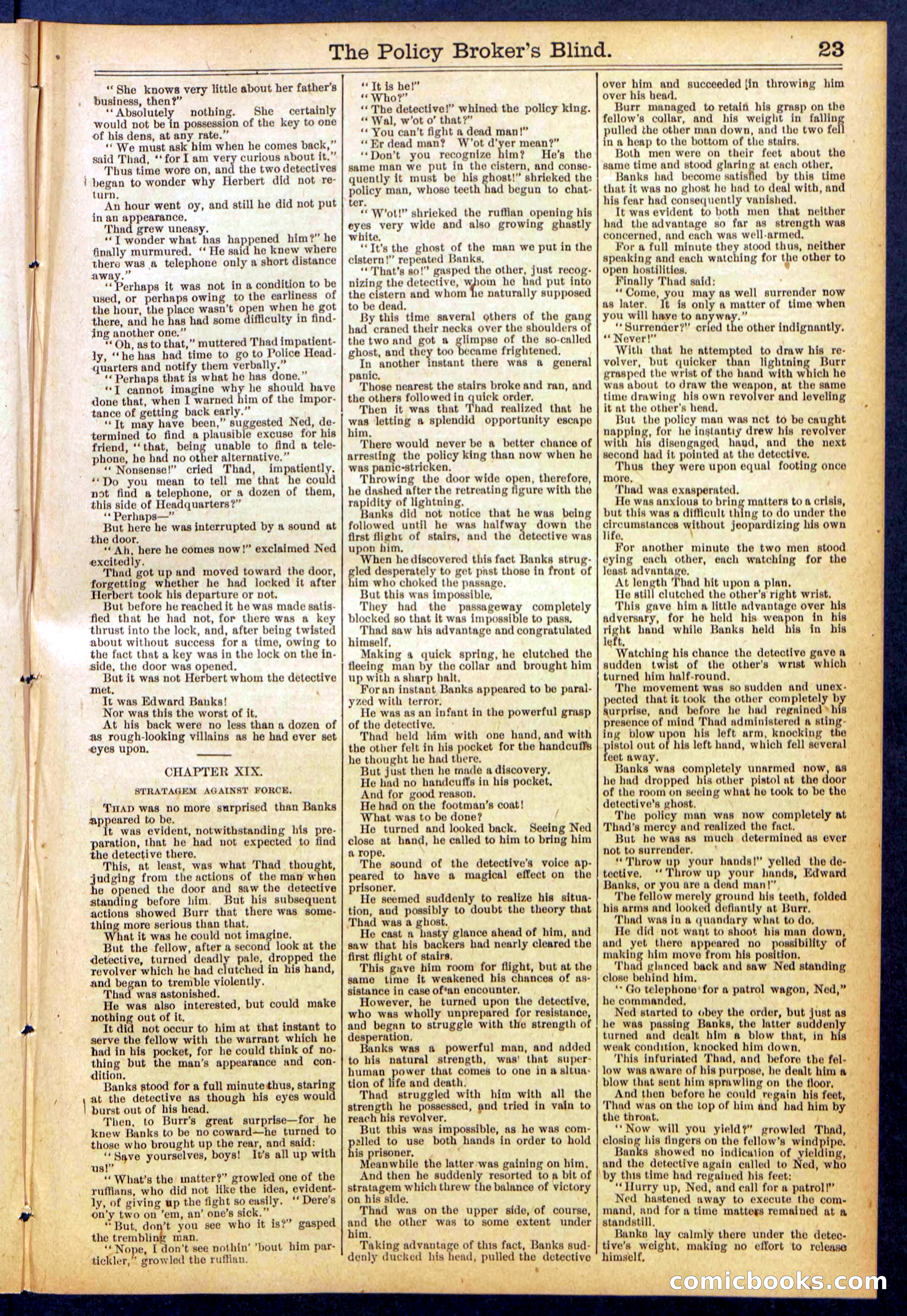 The Policy Broker's Blind; or, Detective Burr's Police Puzzle — page 23 of 32