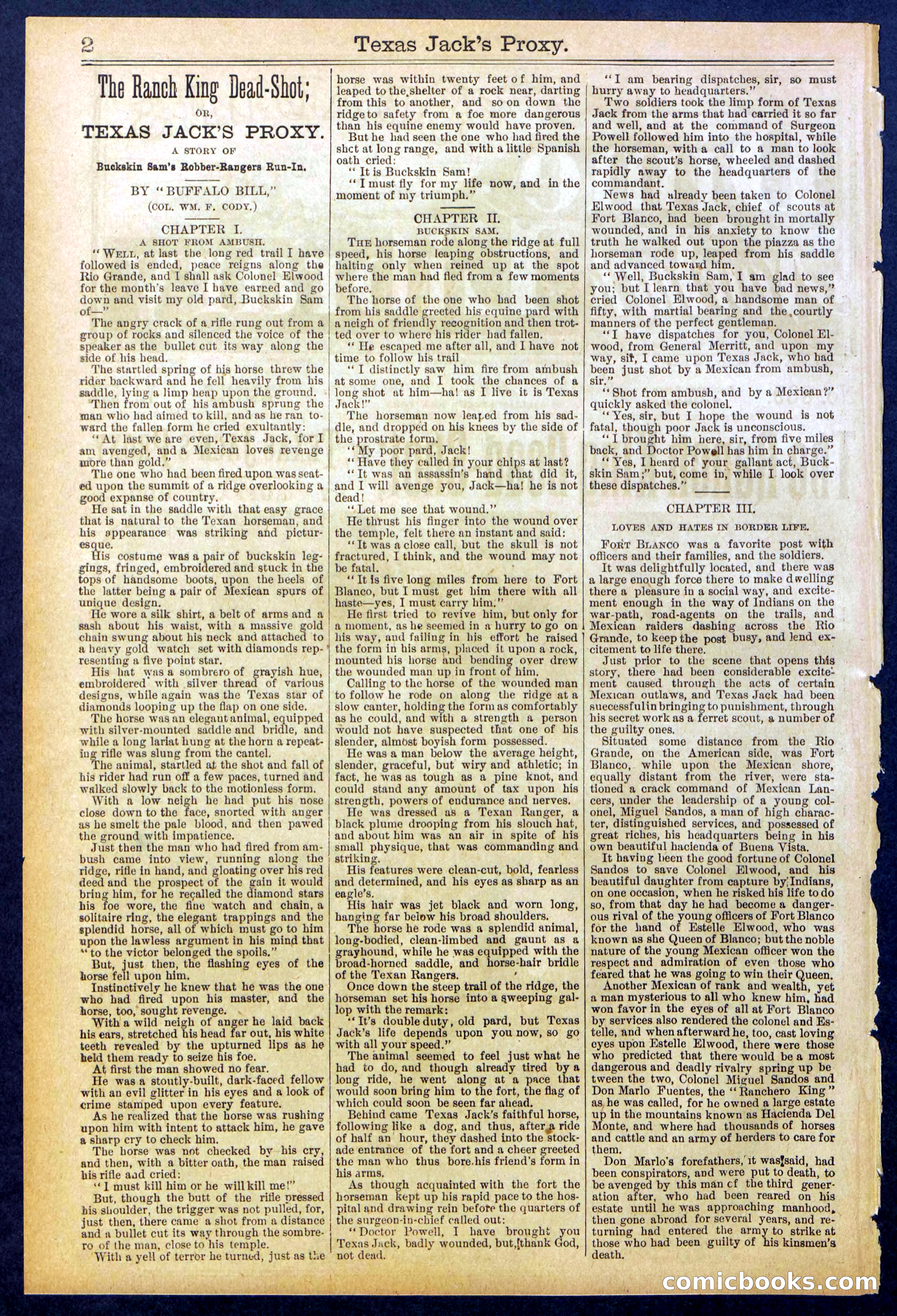 The Ranch King Dead-Shot; or, Texas Jack's Proxy — page 2 of 32