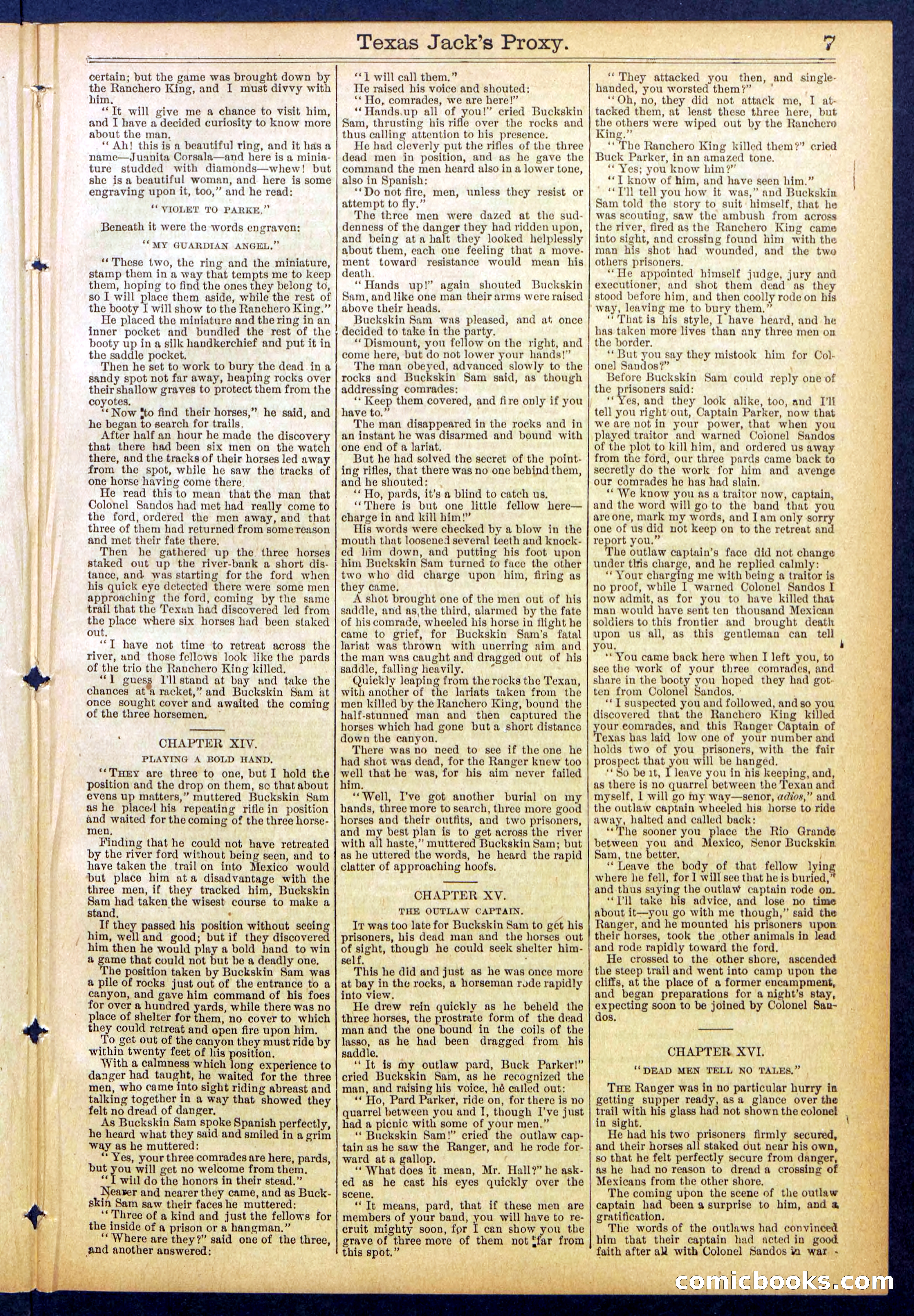 The Ranch King Dead-Shot; or, Texas Jack's Proxy — page 7 of 32