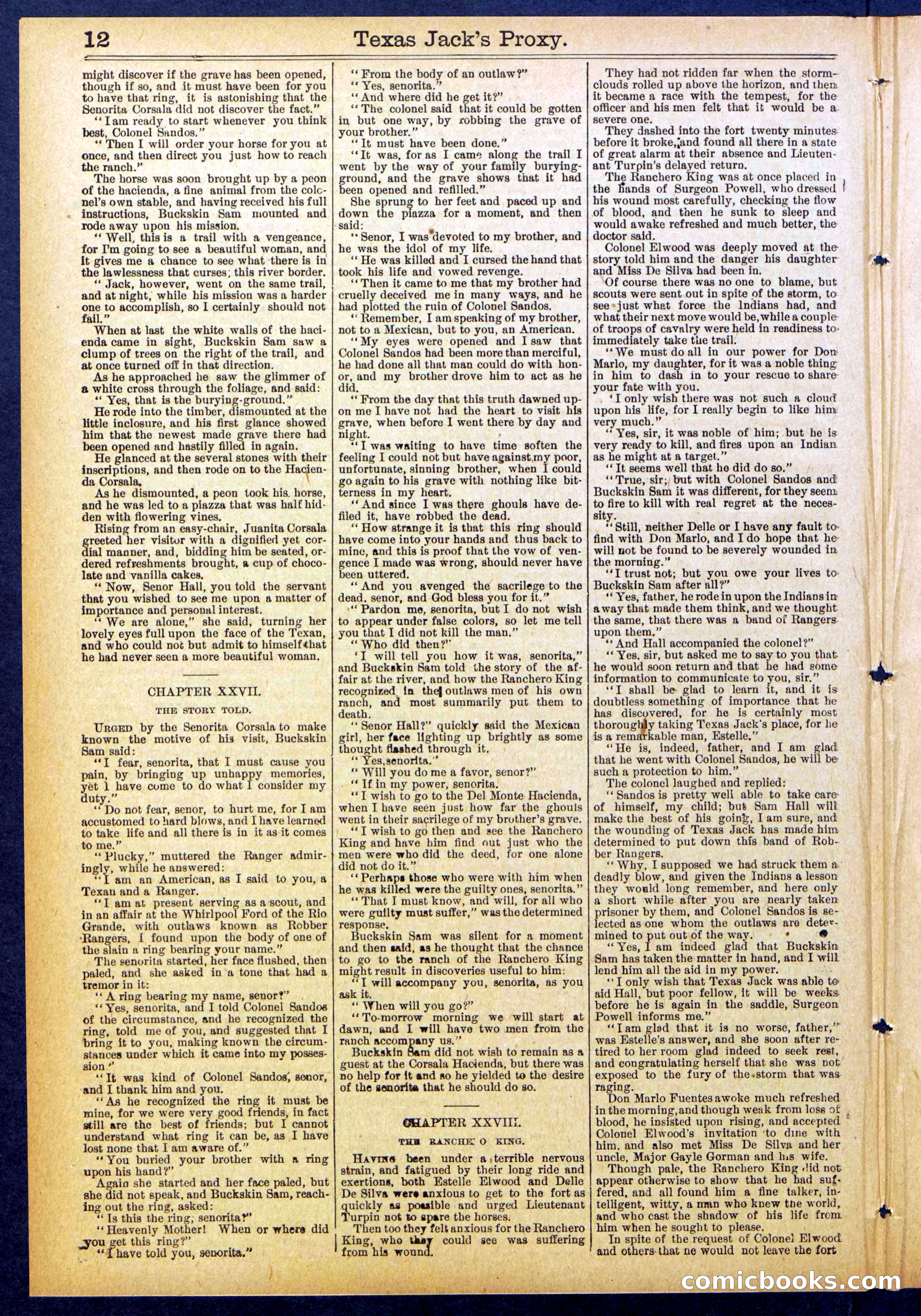 The Ranch King Dead-Shot; or, Texas Jack's Proxy — page 12 of 32