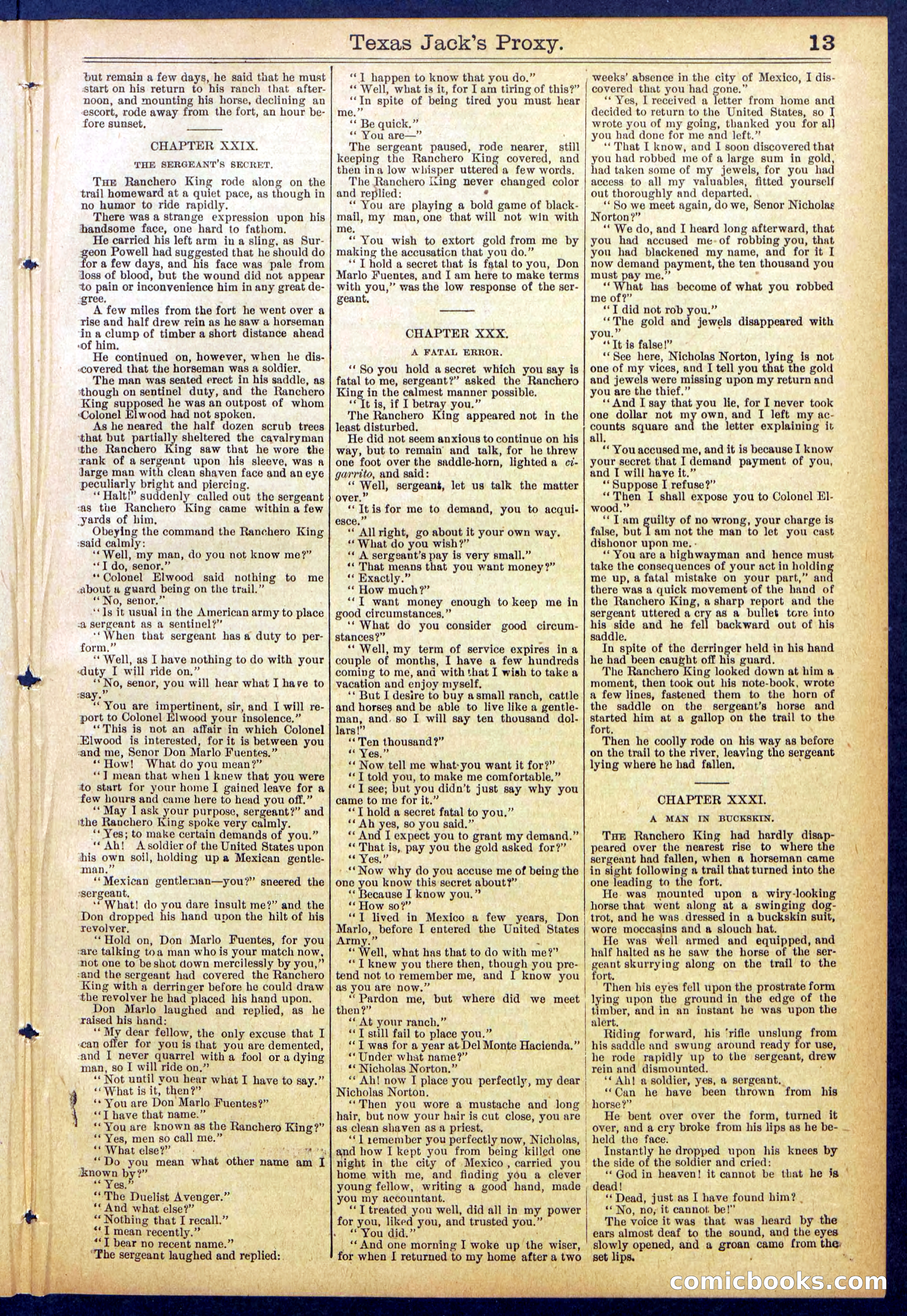 The Ranch King Dead-Shot; or, Texas Jack's Proxy — page 13 of 32
