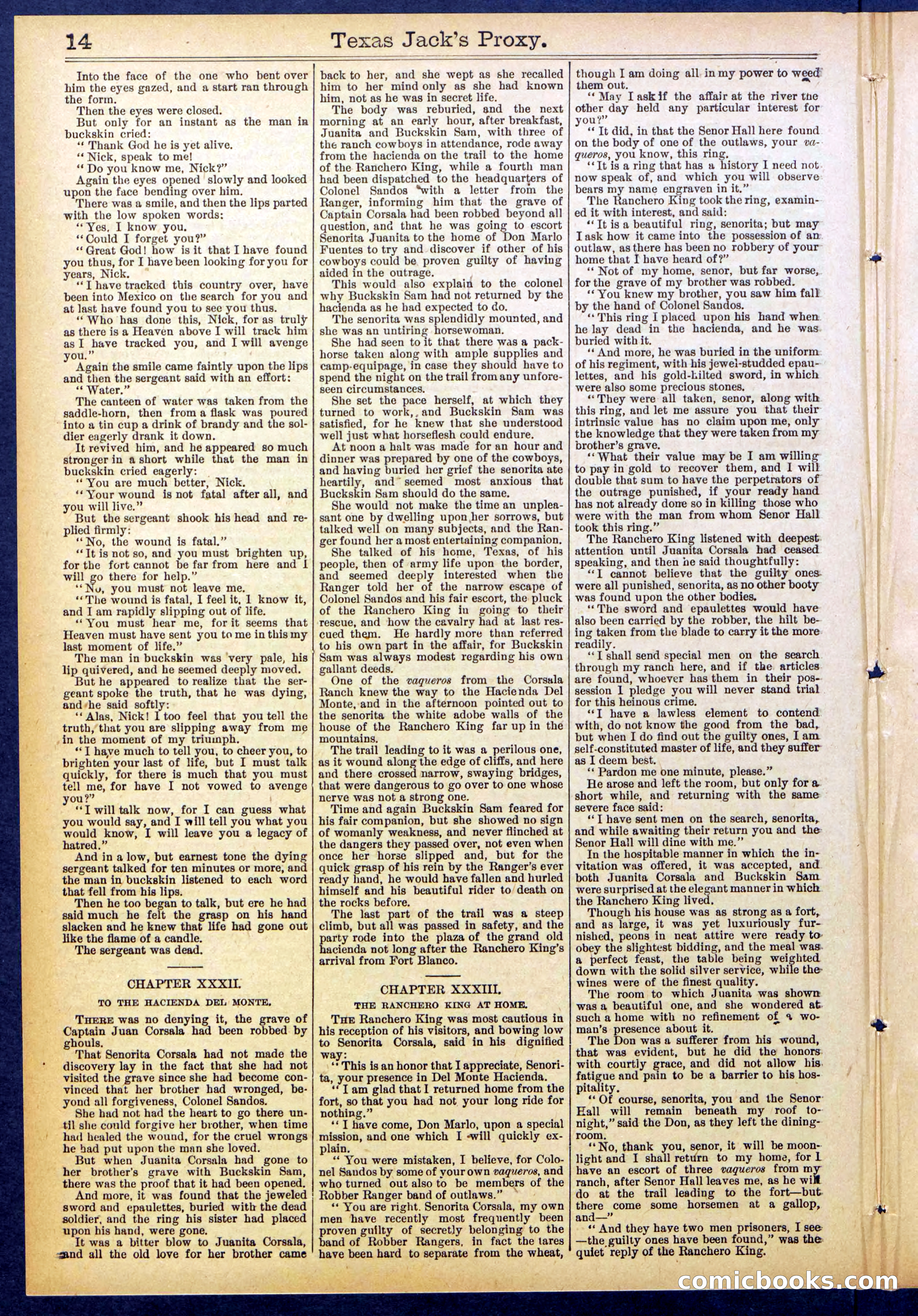 The Ranch King Dead-Shot; or, Texas Jack's Proxy — page 14 of 32