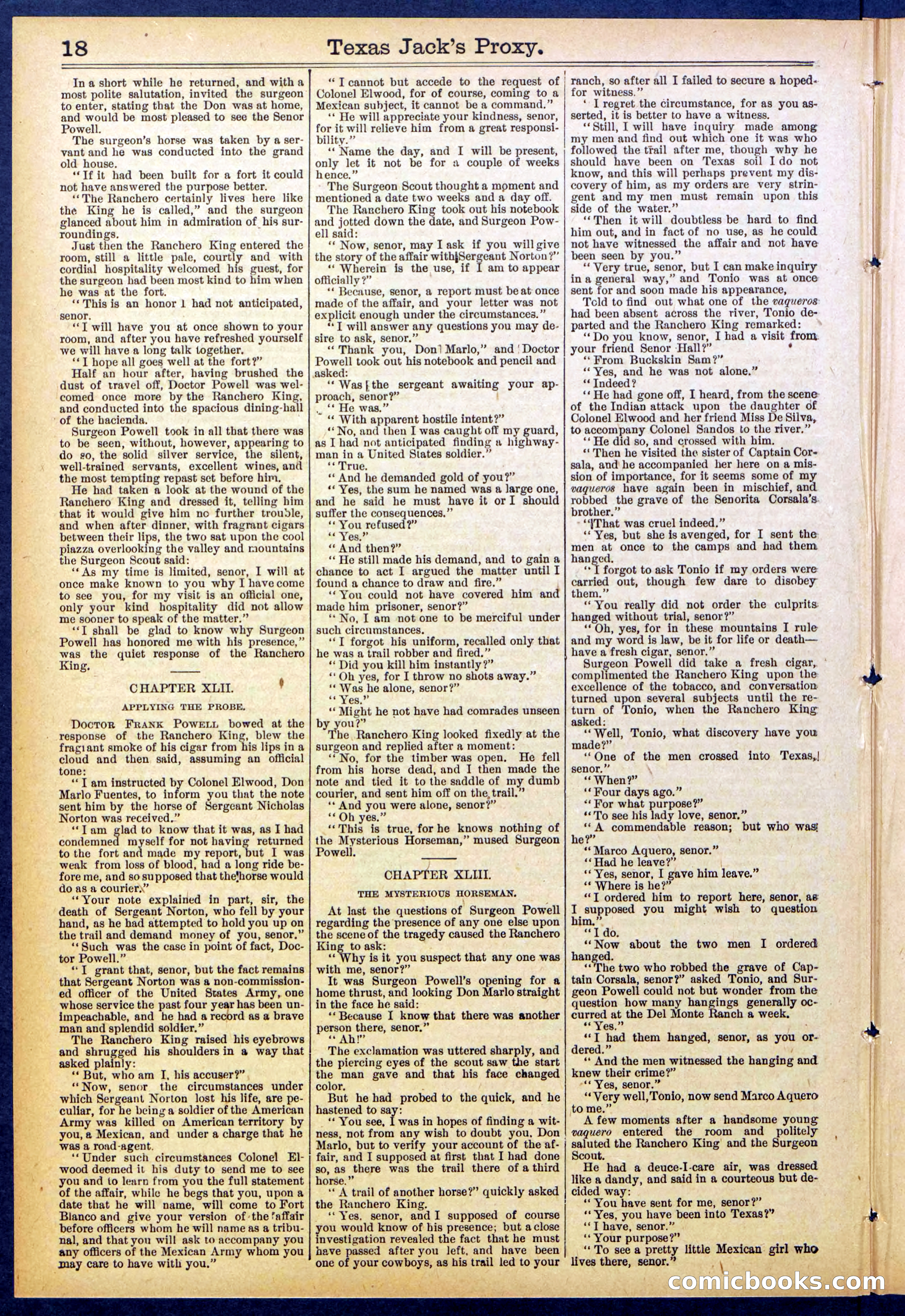 The Ranch King Dead-Shot; or, Texas Jack's Proxy — page 18 of 32