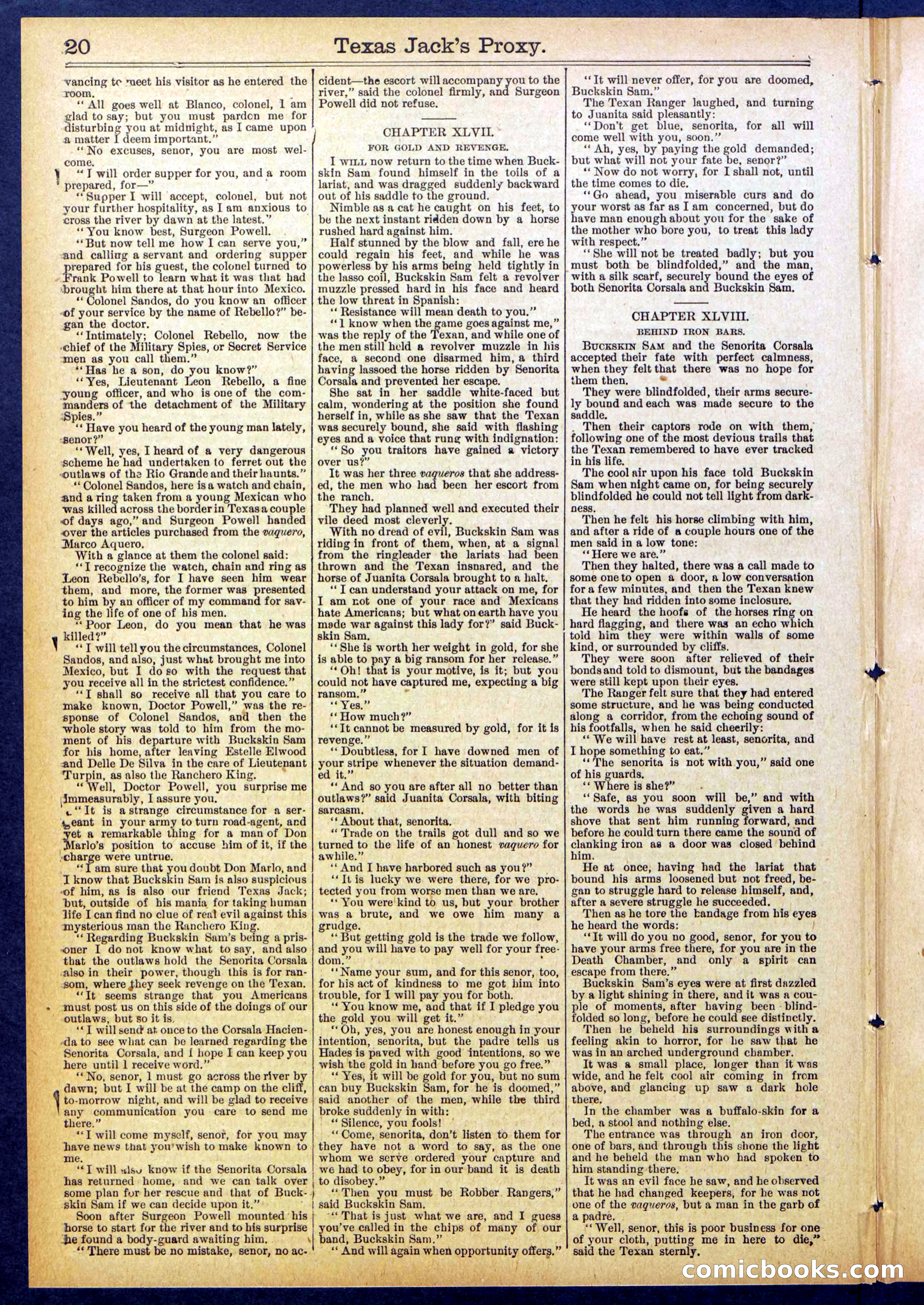 The Ranch King Dead-Shot; or, Texas Jack's Proxy — page 20 of 32