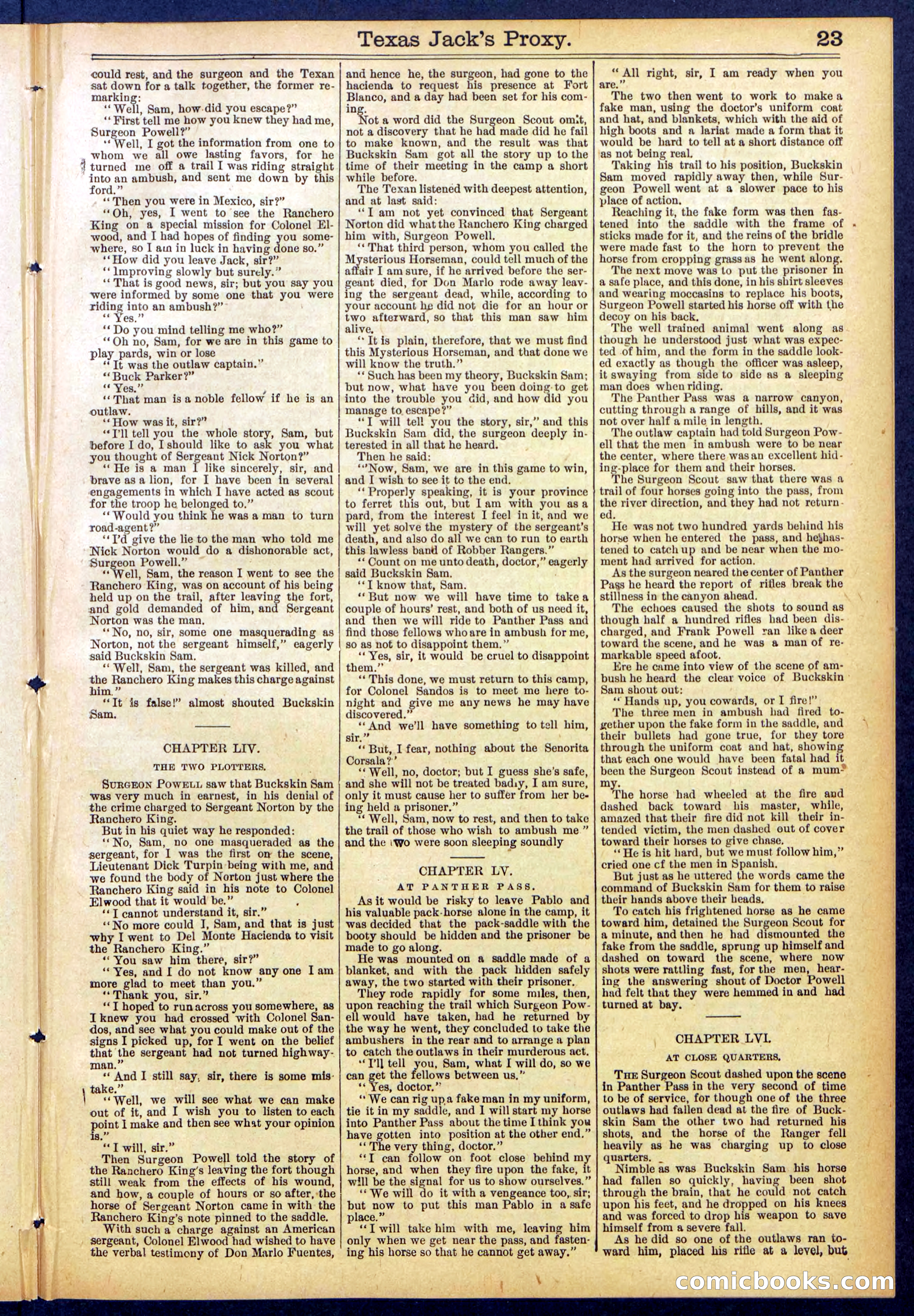 The Ranch King Dead-Shot; or, Texas Jack's Proxy — page 23 of 32