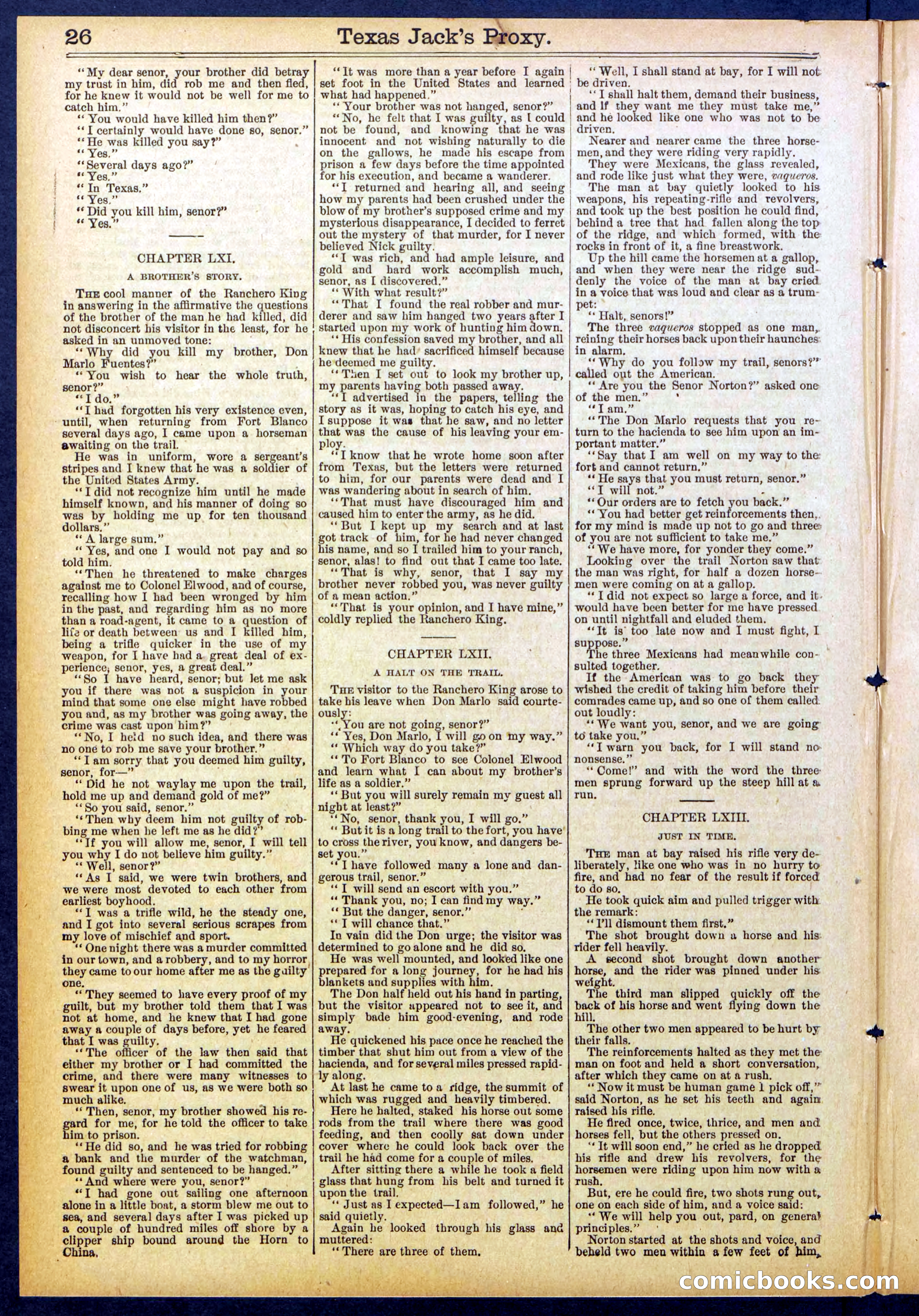 The Ranch King Dead-Shot; or, Texas Jack's Proxy — page 26 of 32