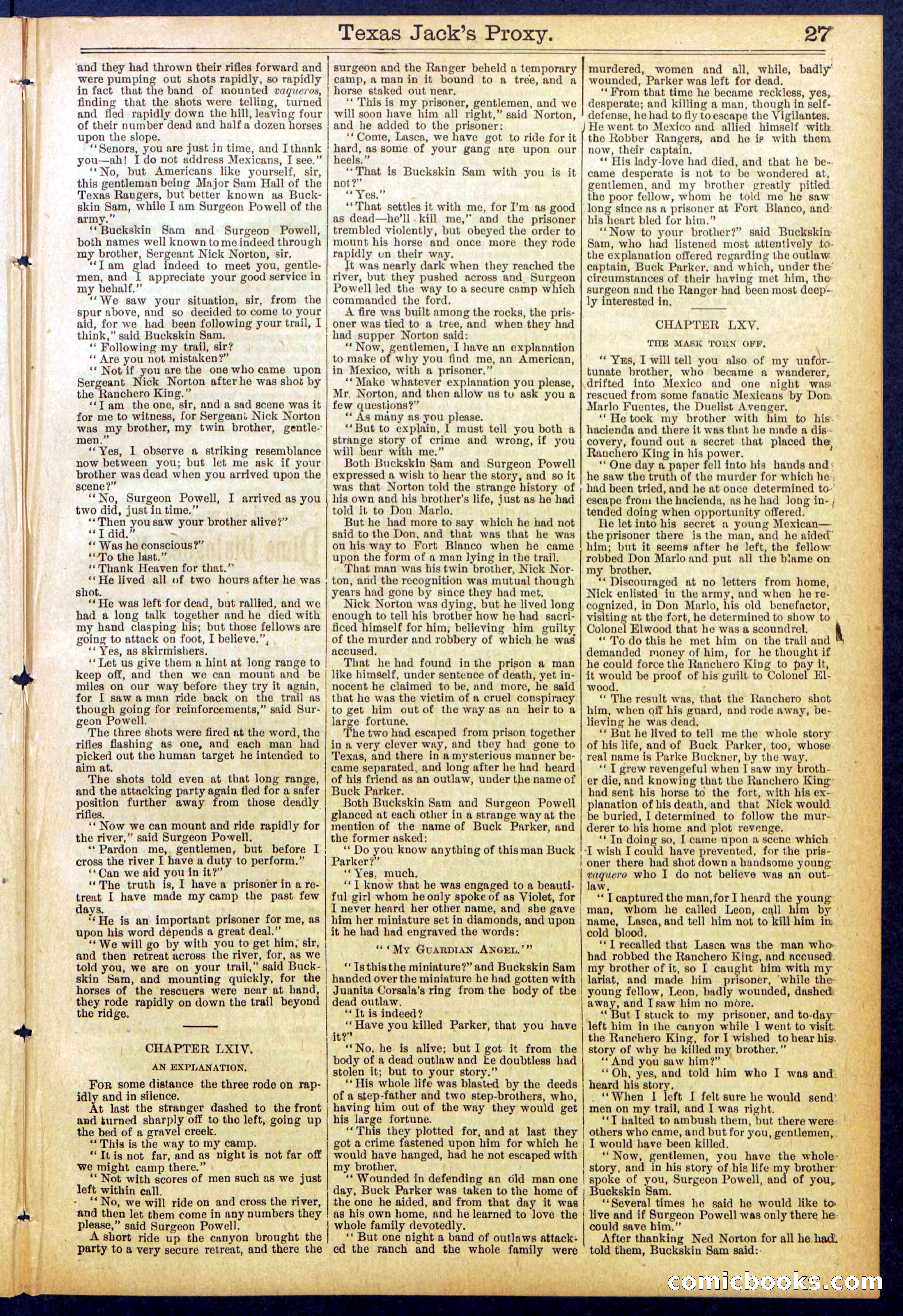 The Ranch King Dead-Shot; or, Texas Jack's Proxy — page 27 of 32