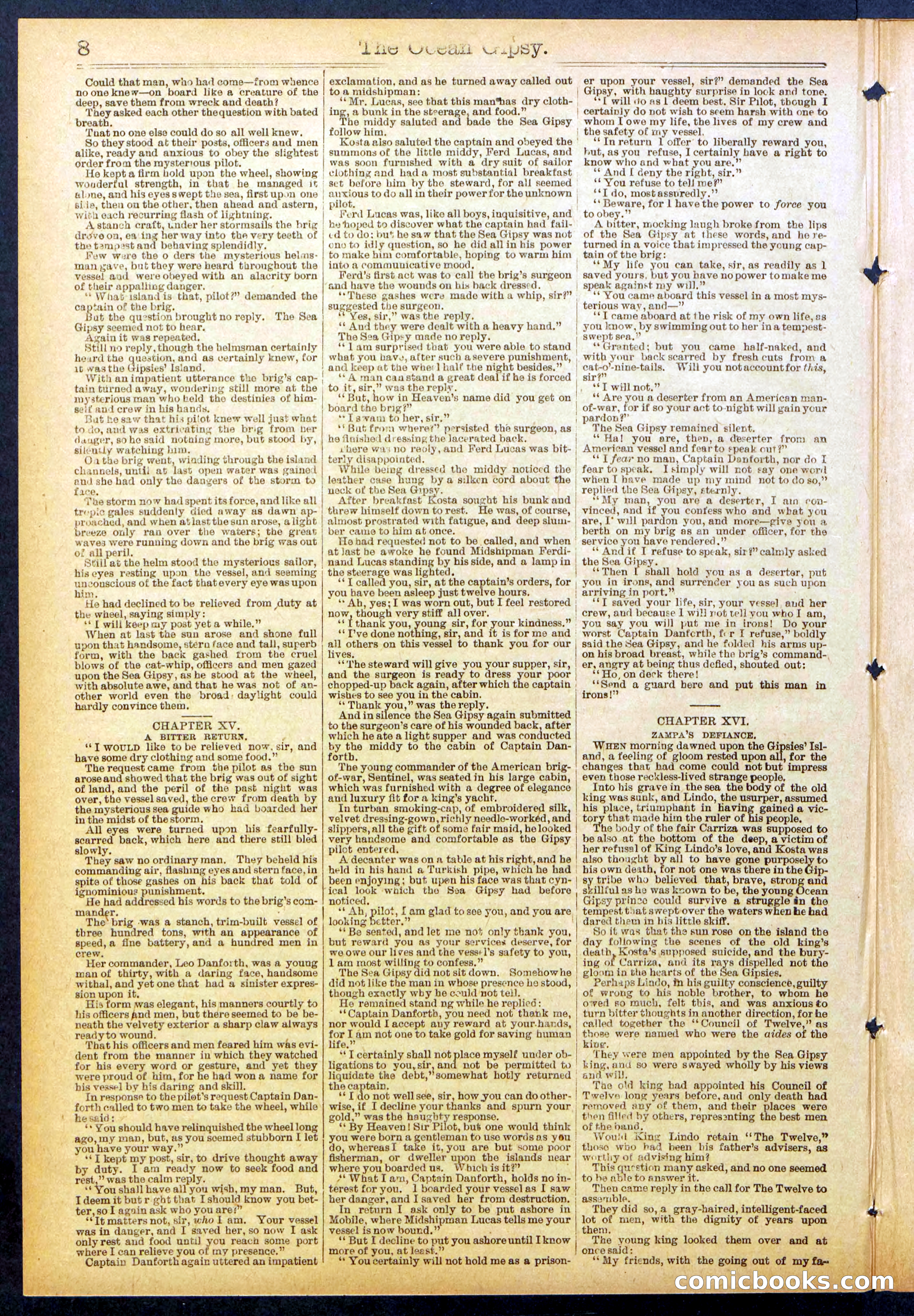 The Ocean Gipsy; or, Cruiser Kostas' Hunt Down — page 8 of 32