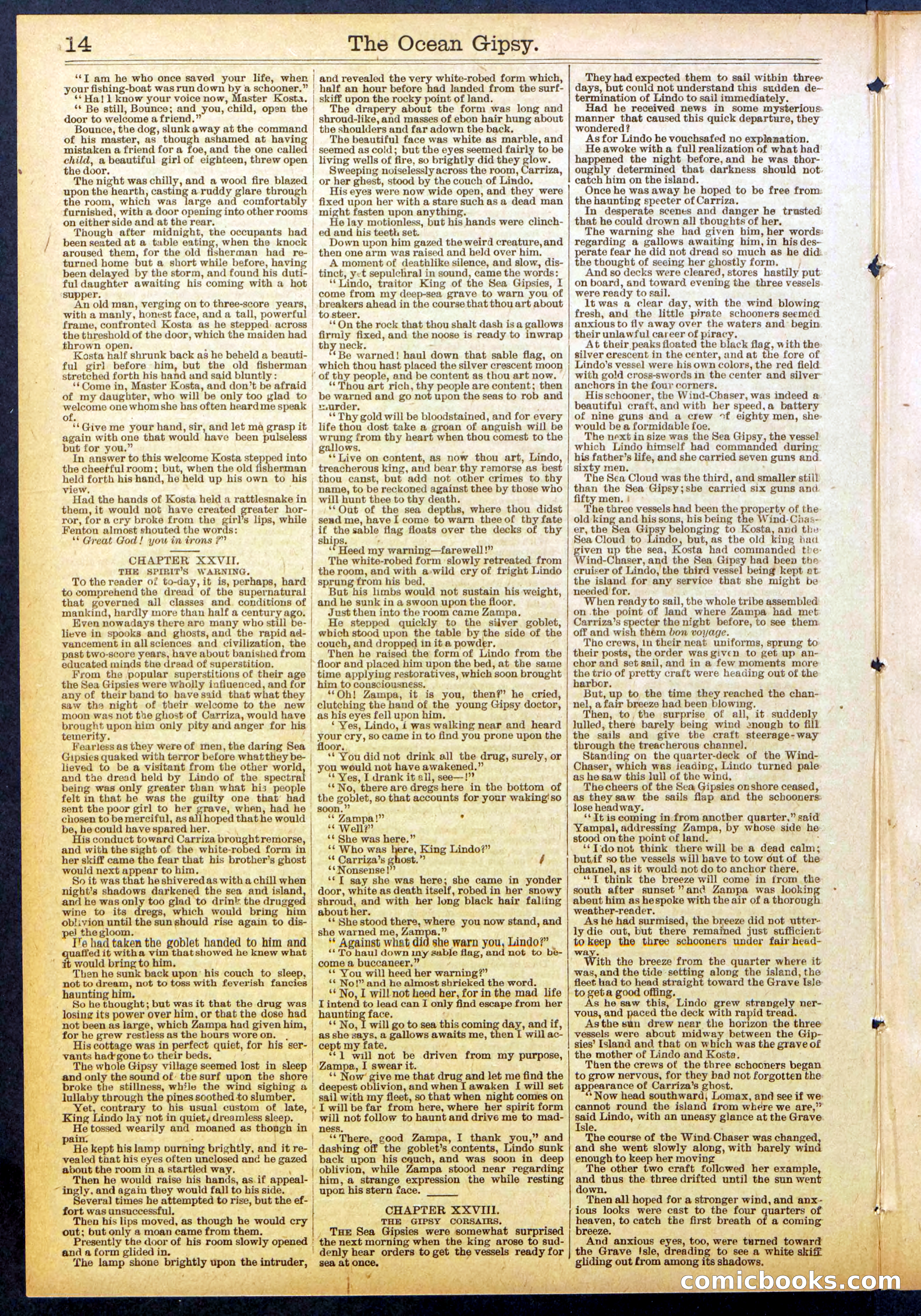 The Ocean Gipsy; or, Cruiser Kostas' Hunt Down — page 14 of 32