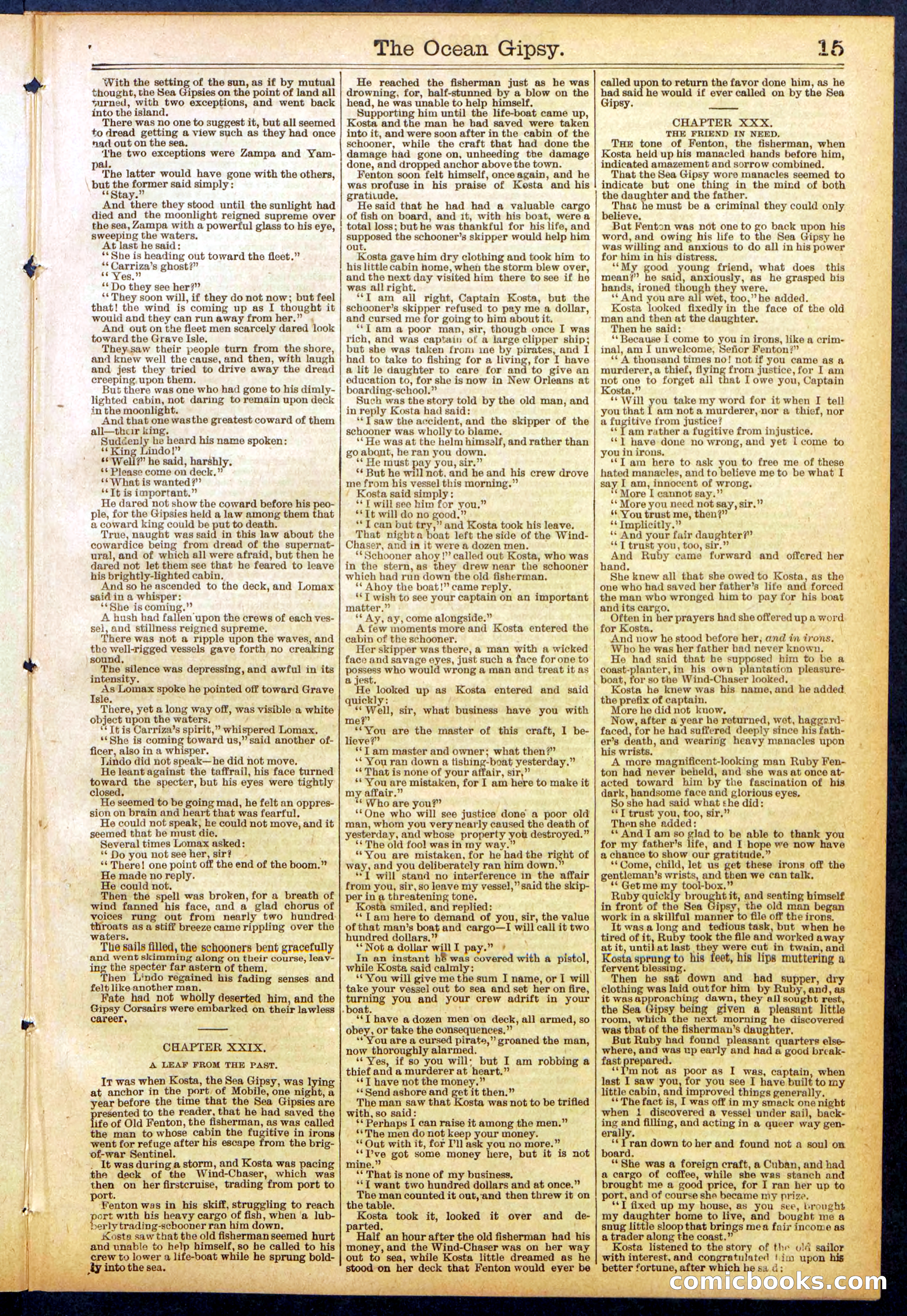 The Ocean Gipsy; or, Cruiser Kostas' Hunt Down — page 15 of 32