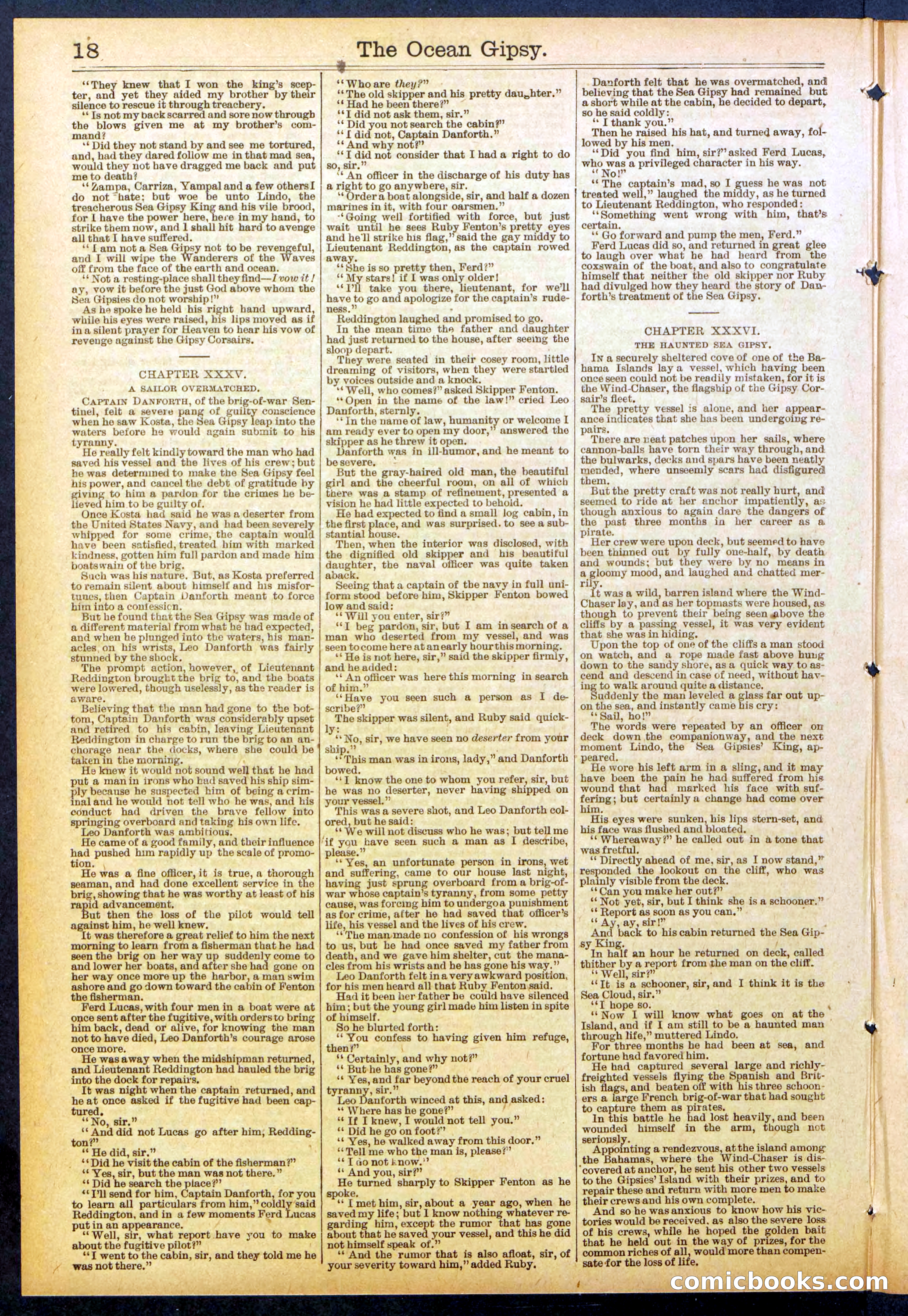The Ocean Gipsy; or, Cruiser Kostas' Hunt Down — page 18 of 32