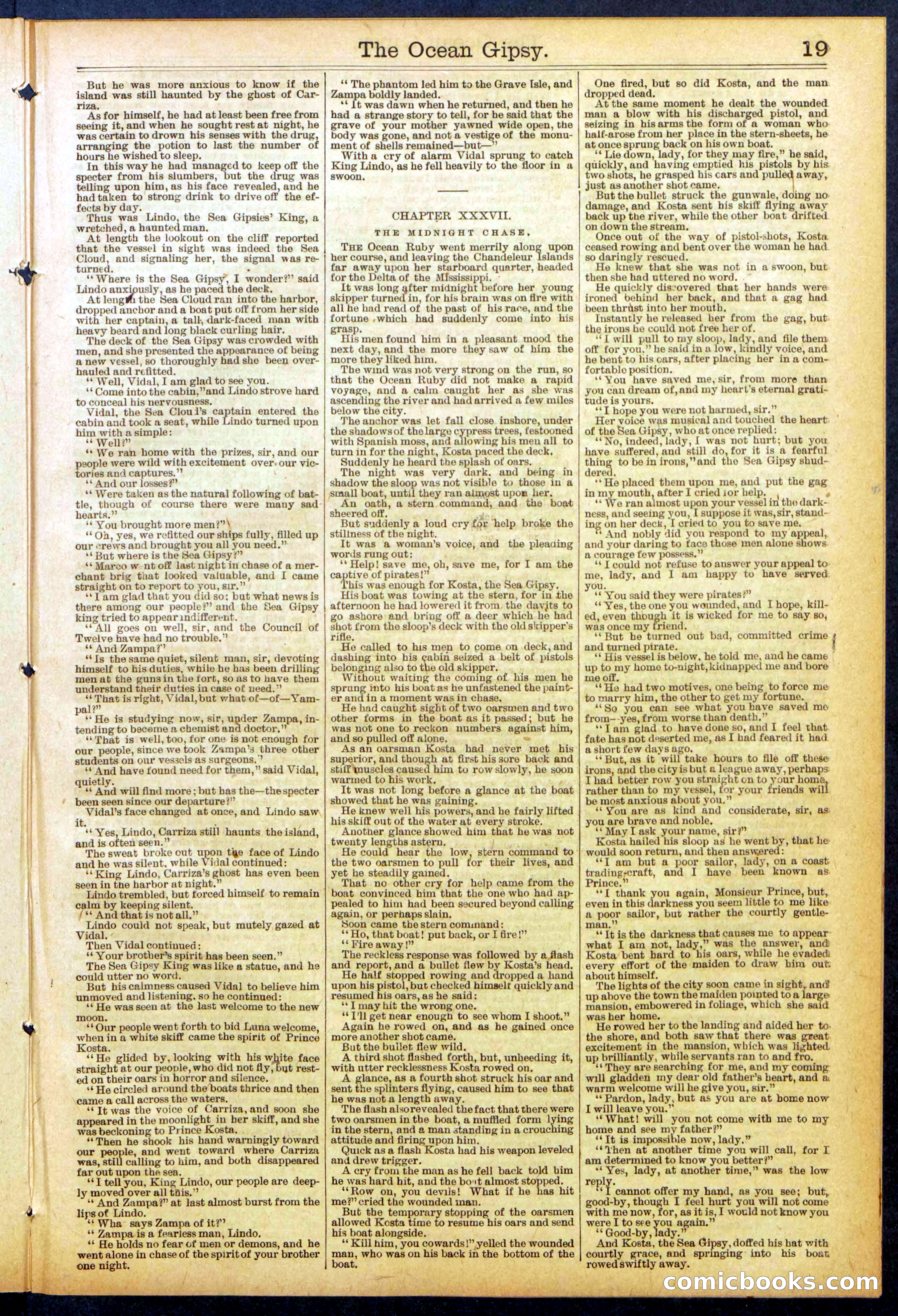 The Ocean Gipsy; or, Cruiser Kostas' Hunt Down — page 19 of 32