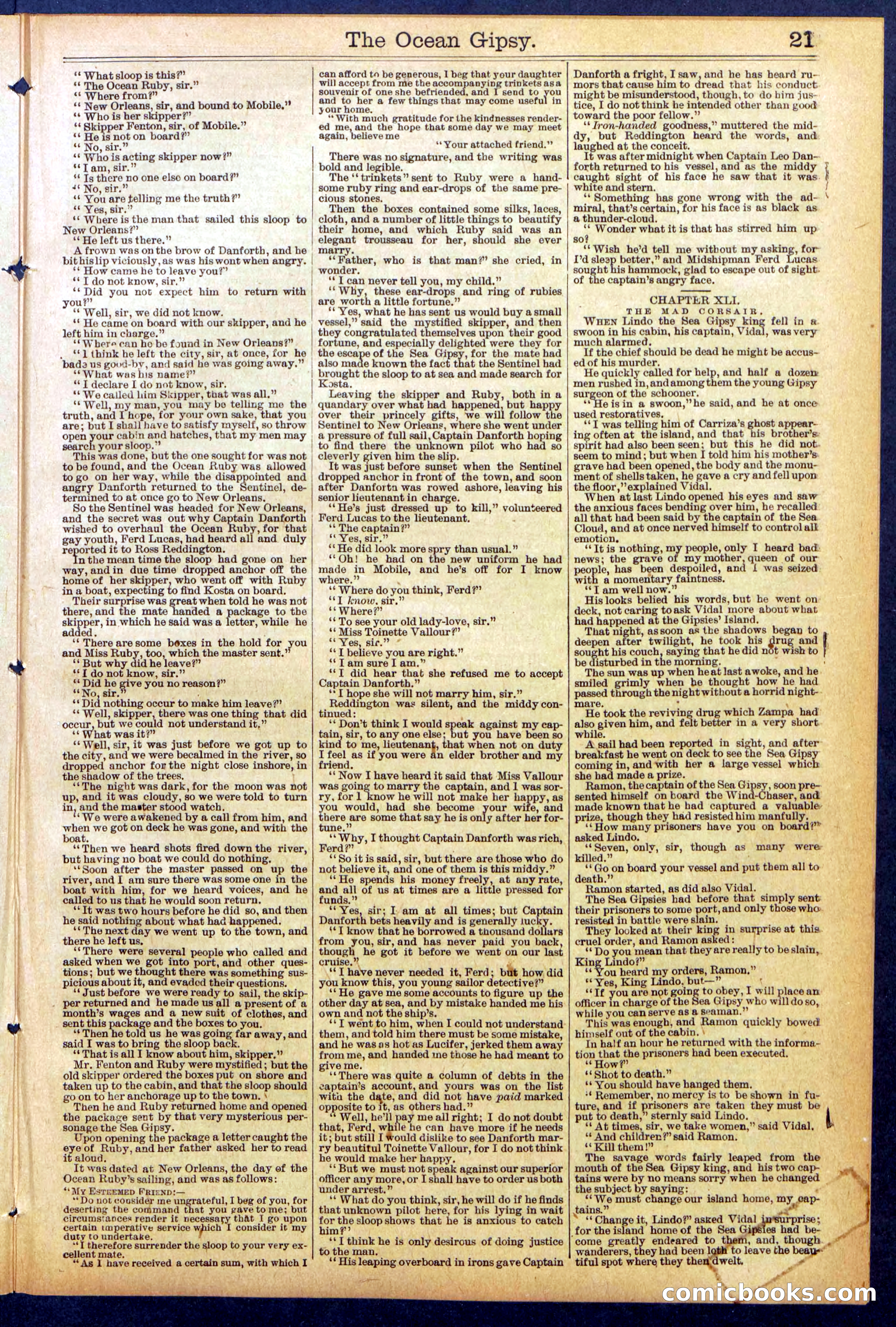 The Ocean Gipsy; or, Cruiser Kostas' Hunt Down — page 21 of 32