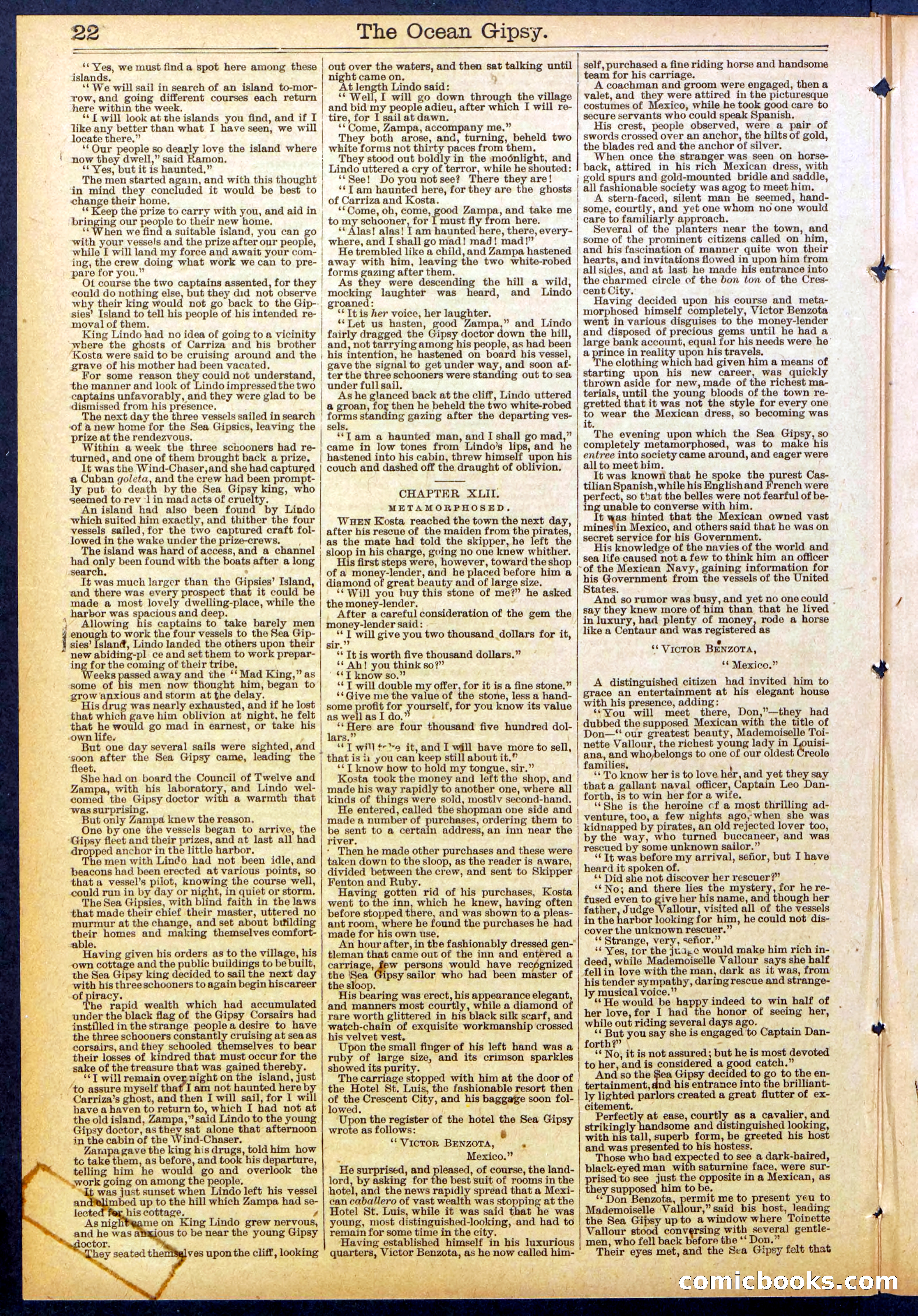 The Ocean Gipsy; or, Cruiser Kostas' Hunt Down — page 22 of 32