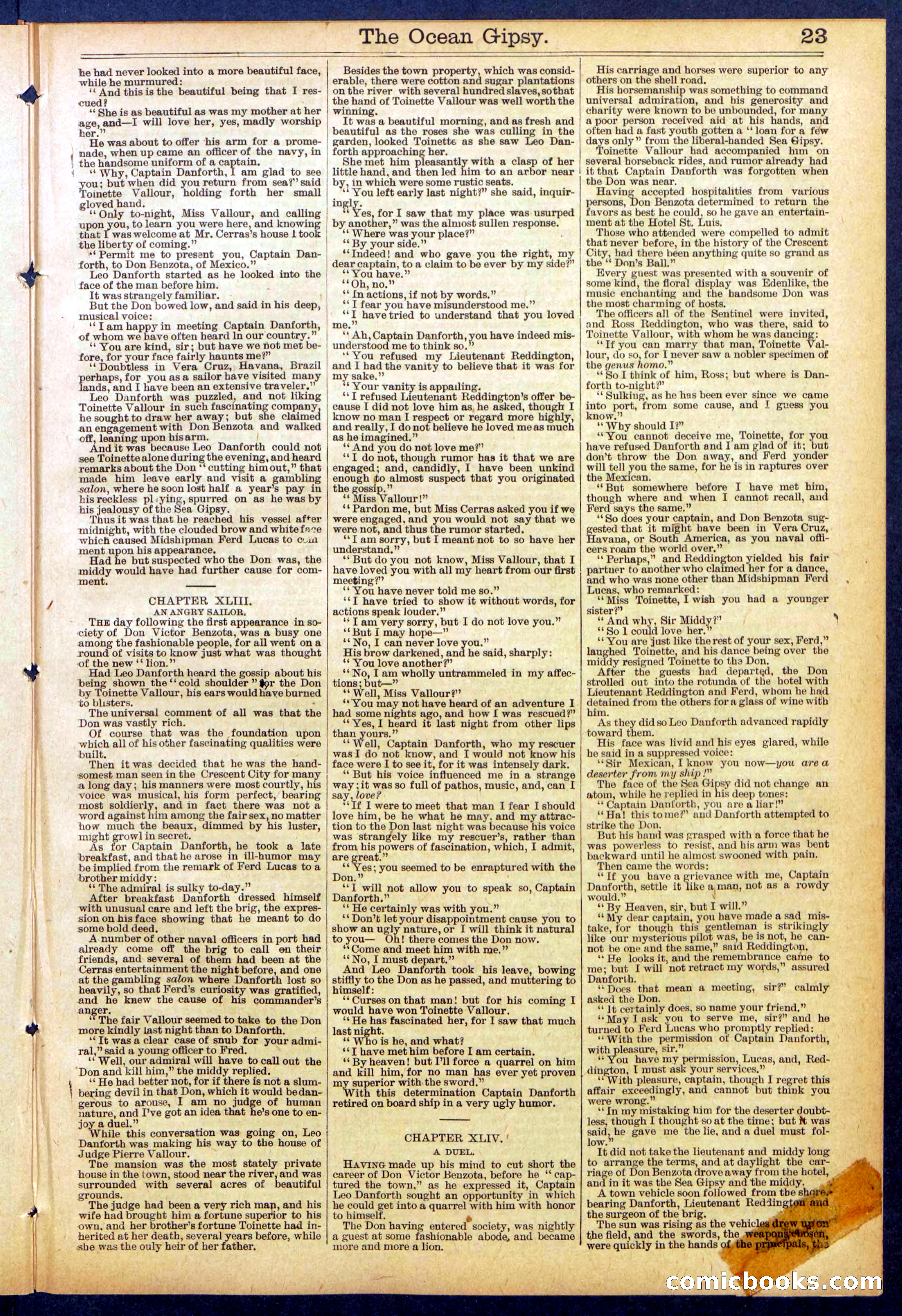 The Ocean Gipsy; or, Cruiser Kostas' Hunt Down — page 23 of 32