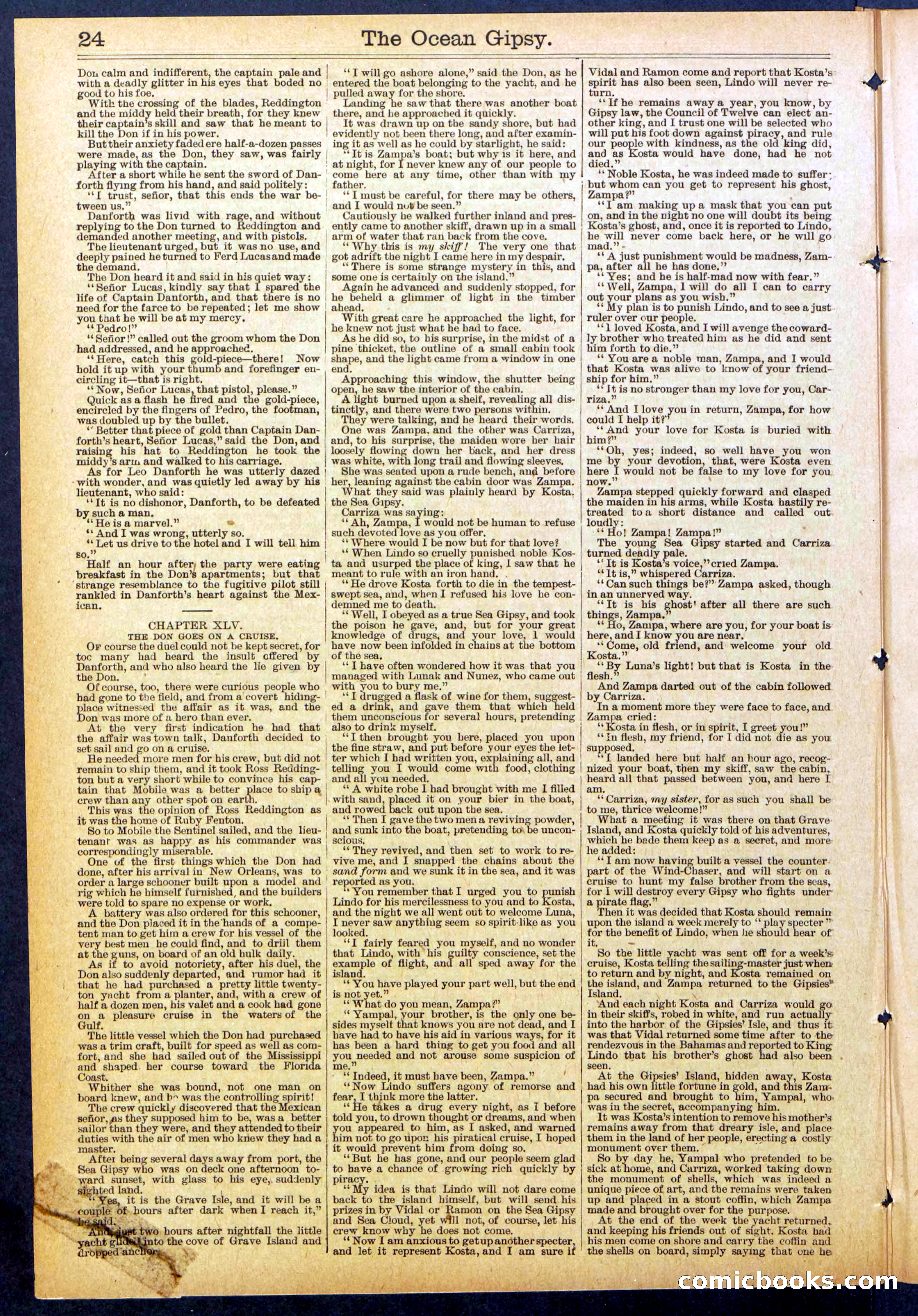 The Ocean Gipsy; or, Cruiser Kostas' Hunt Down — page 24 of 32