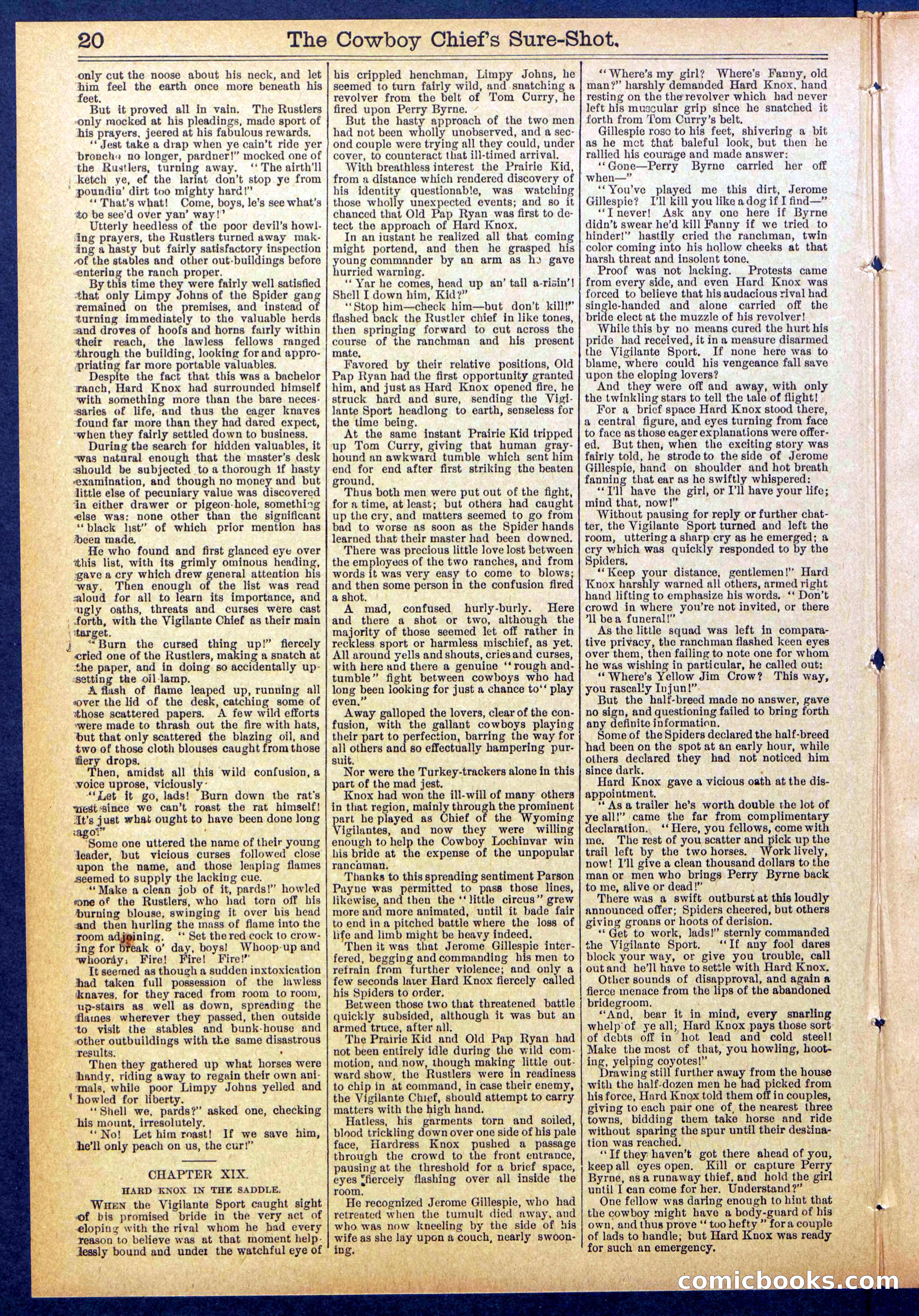 Beadle's Dime Library No. 855 — page 20 of 32
