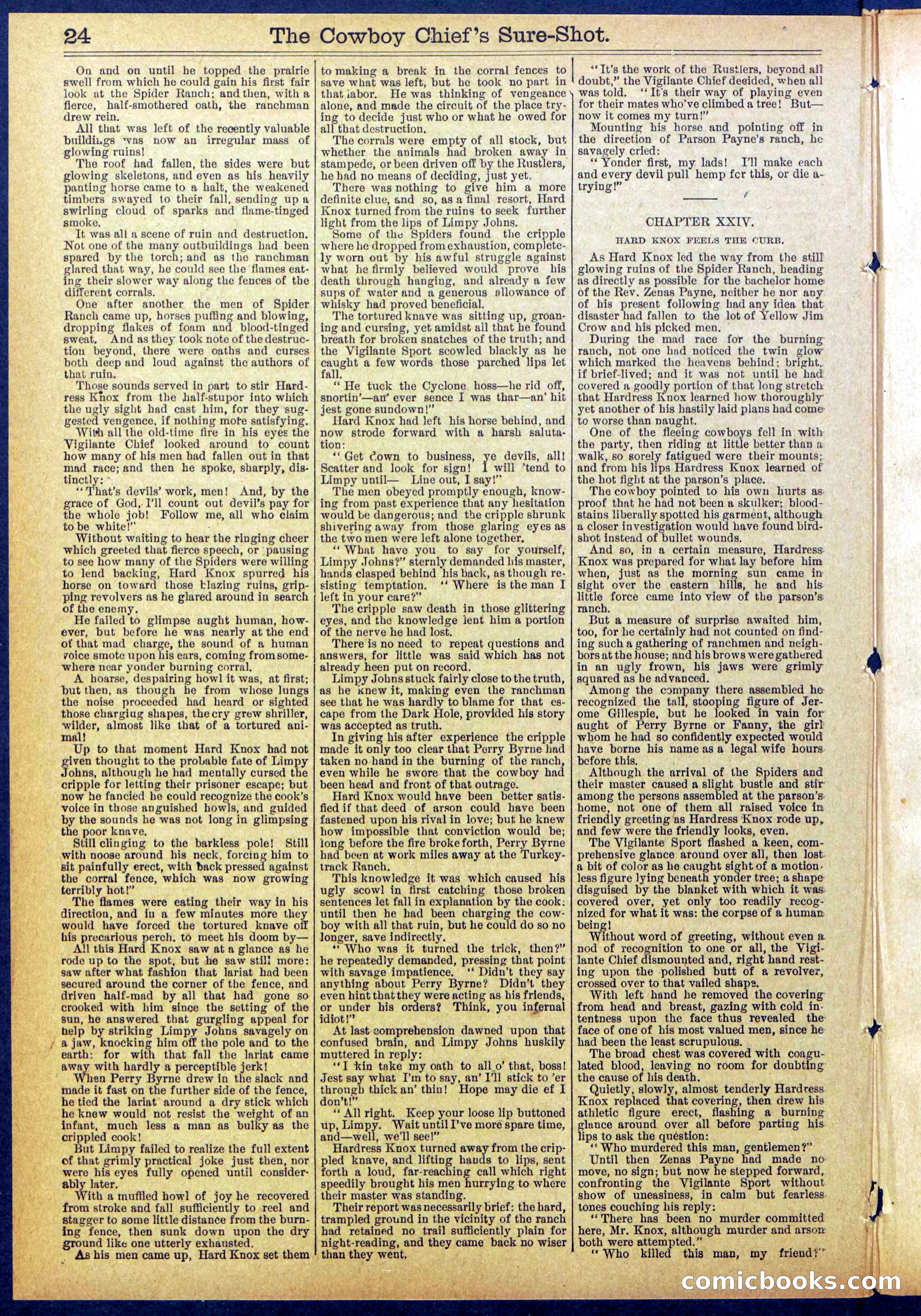 Beadle's Dime Library No. 855 — page 24 of 32