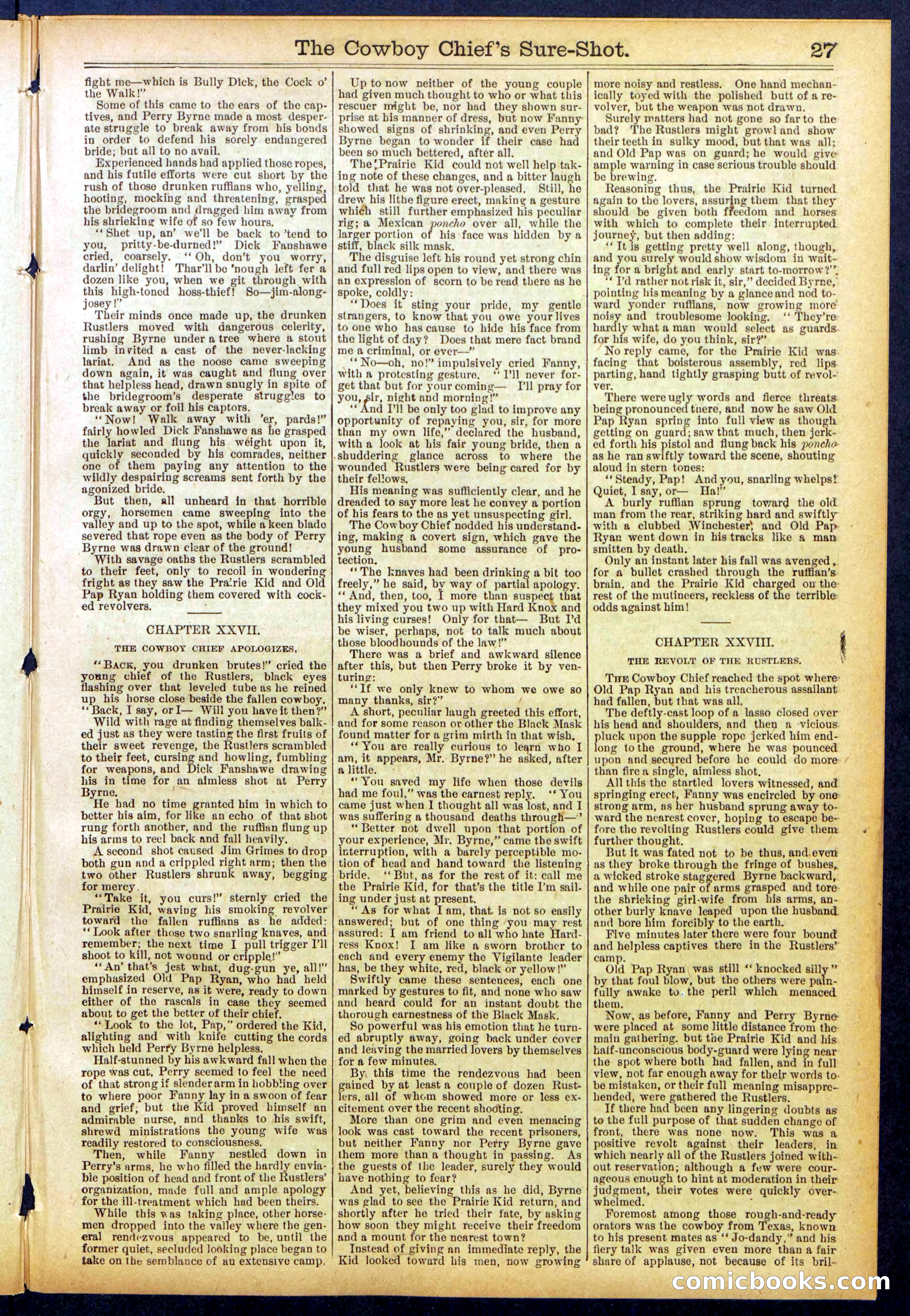 Beadle's Dime Library No. 855 — page 27 of 32