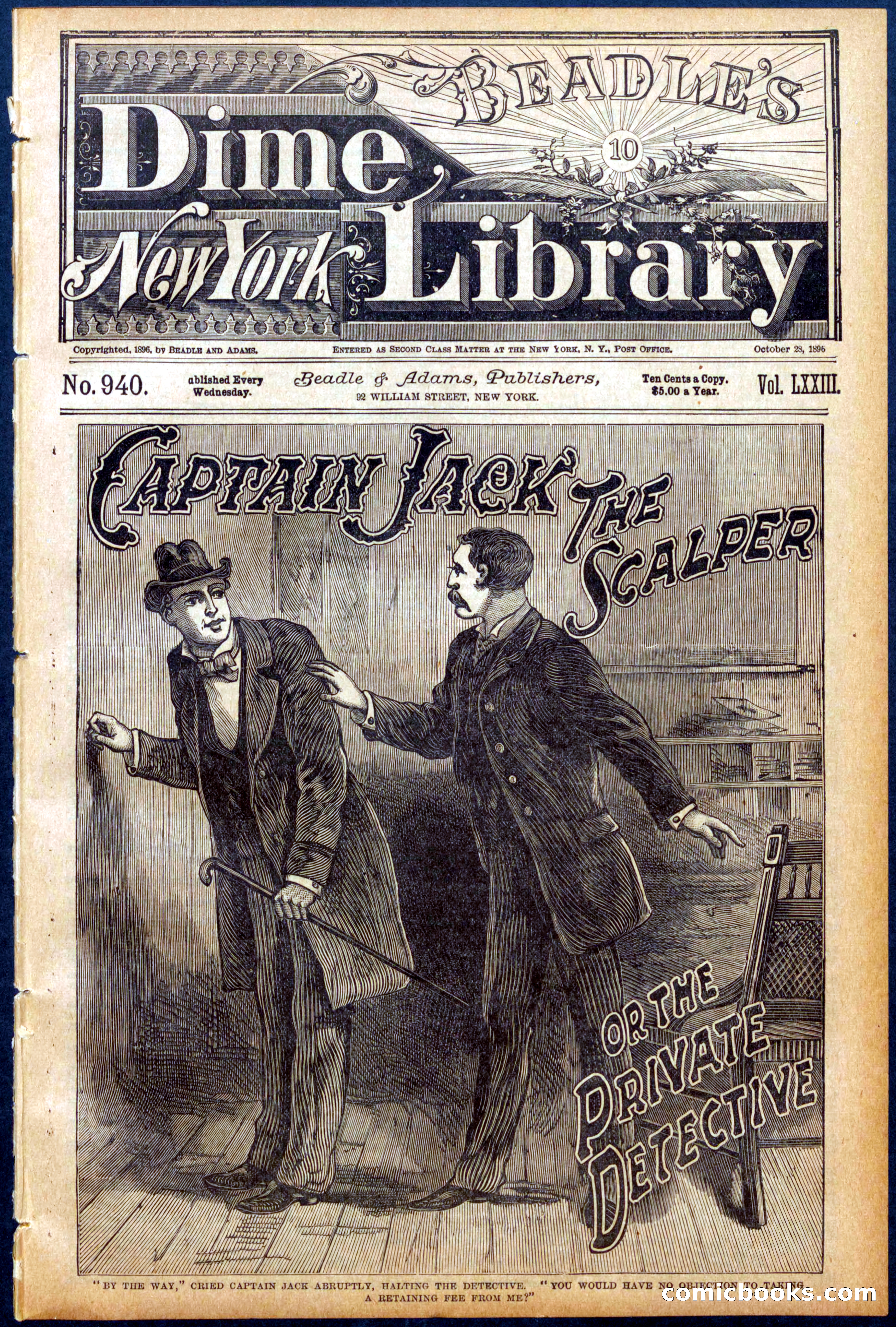 Beadle's Dime Library No. 940: Captain Jack the Scalper
