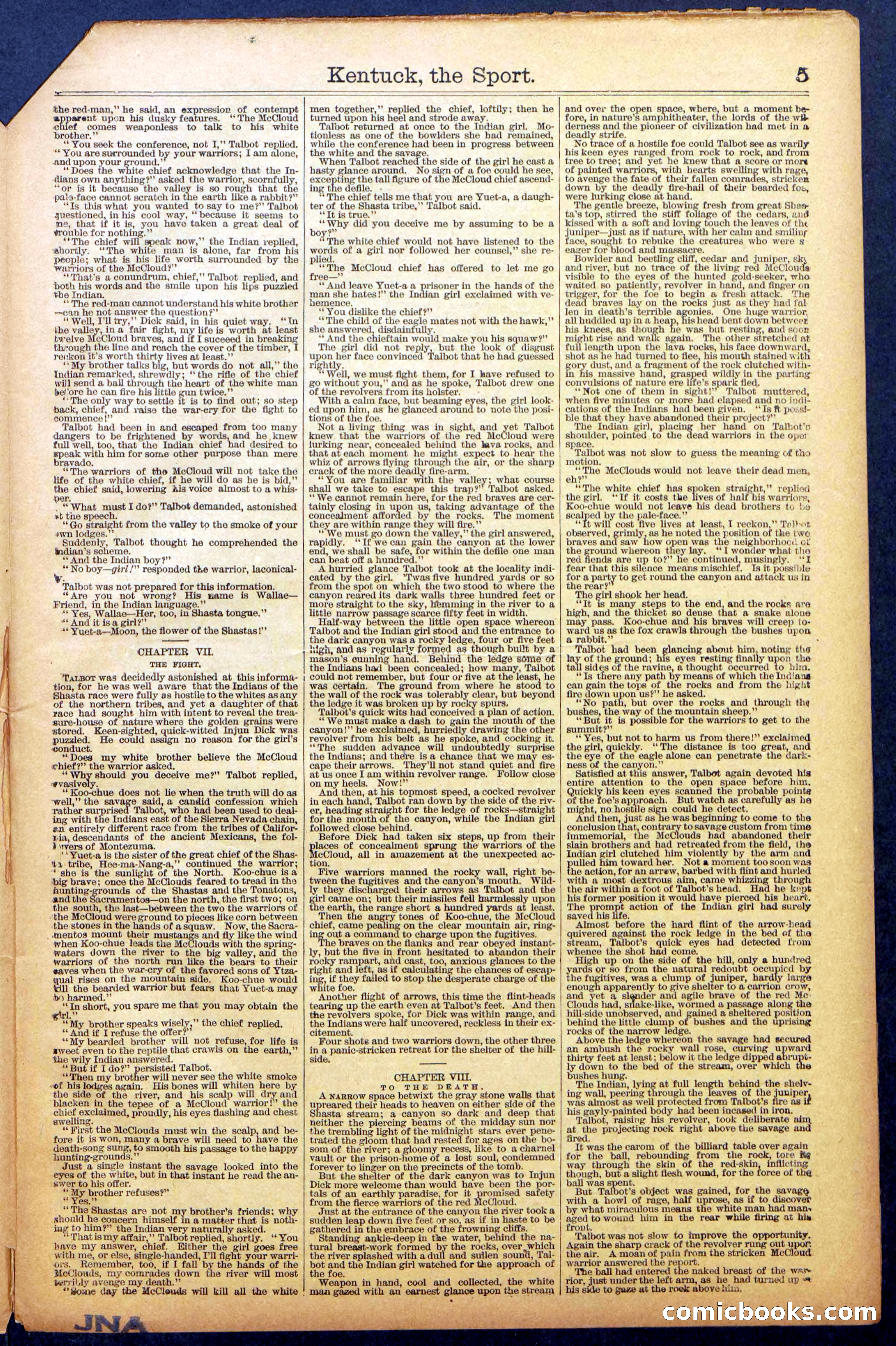 Dick Talbot at the Mines; or, Kentucky the Sport — page 7 of 36