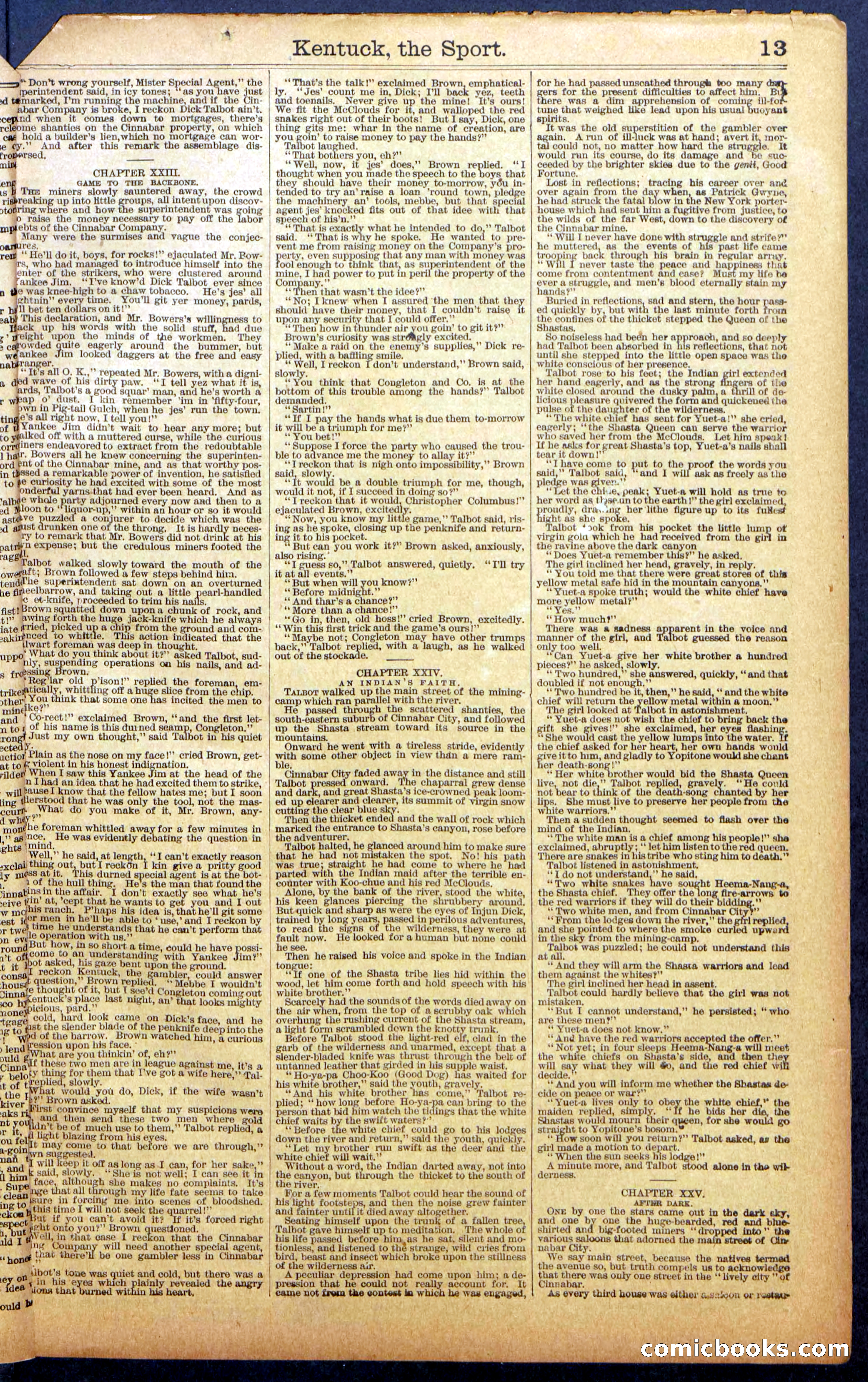 Dick Talbot at the Mines; or, Kentucky the Sport — page 15 of 36