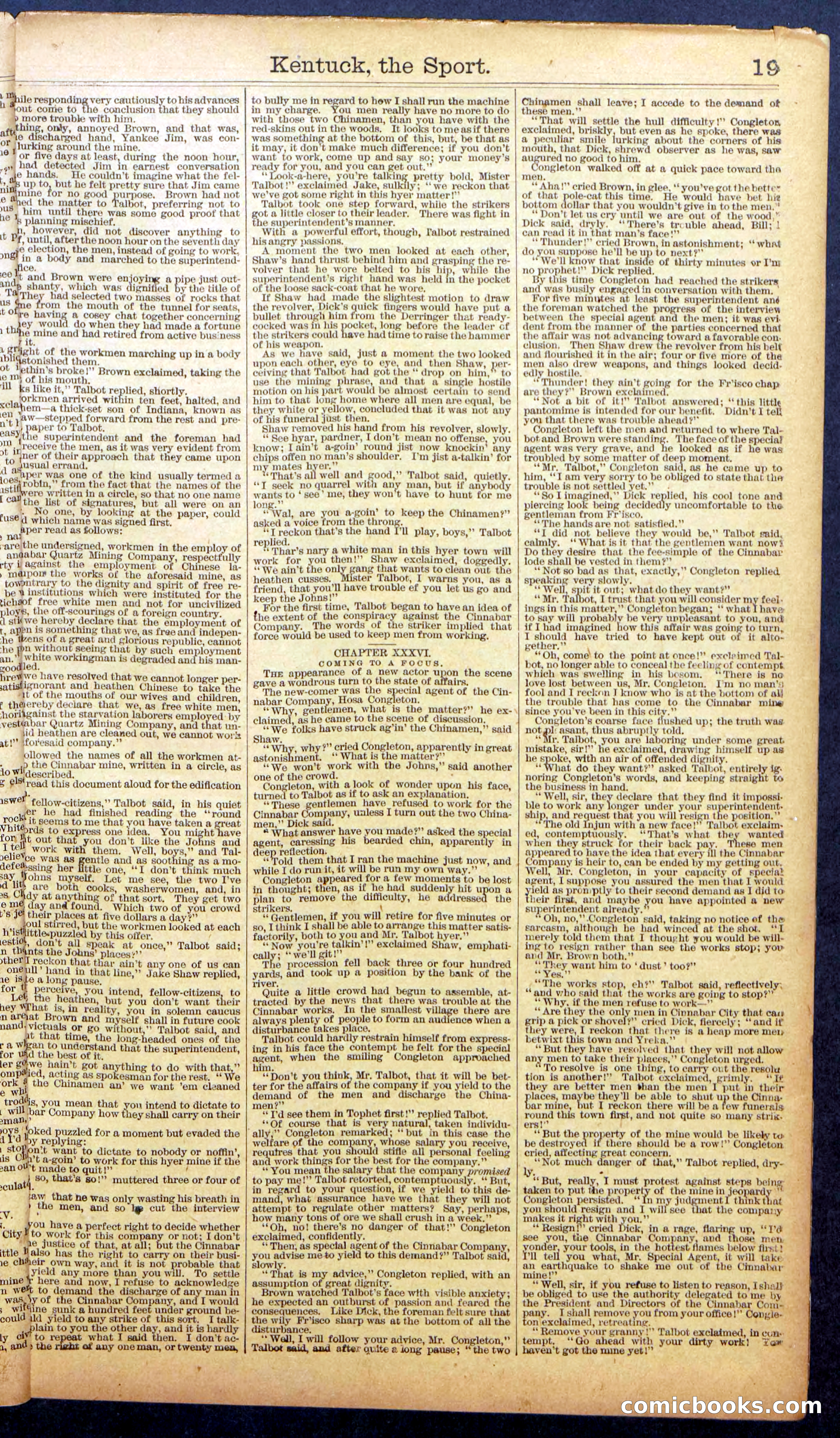 Dick Talbot at the Mines; or, Kentucky the Sport — page 21 of 36