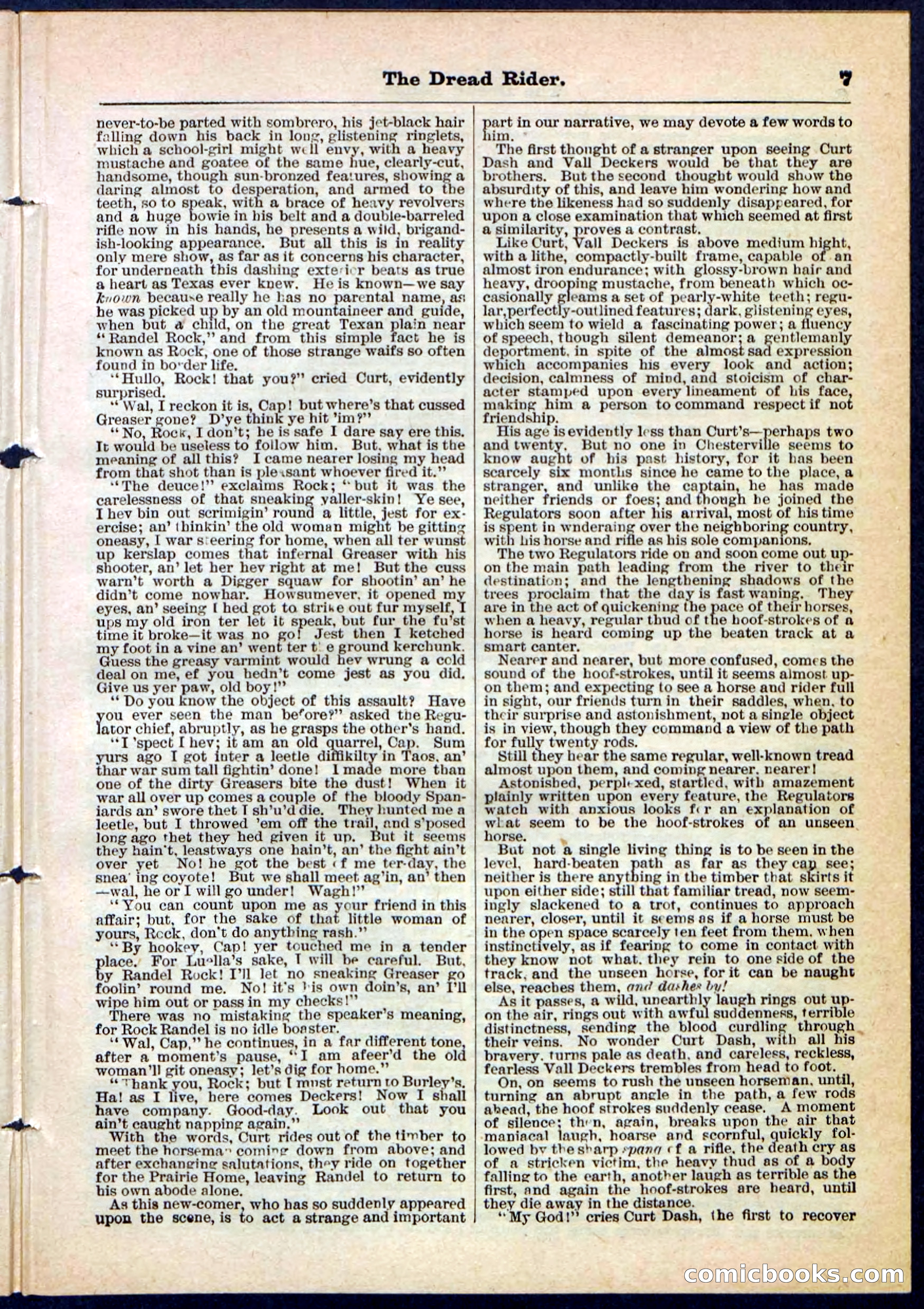 The Dread Rider; or, The Texan Duellist — page 7 of 32