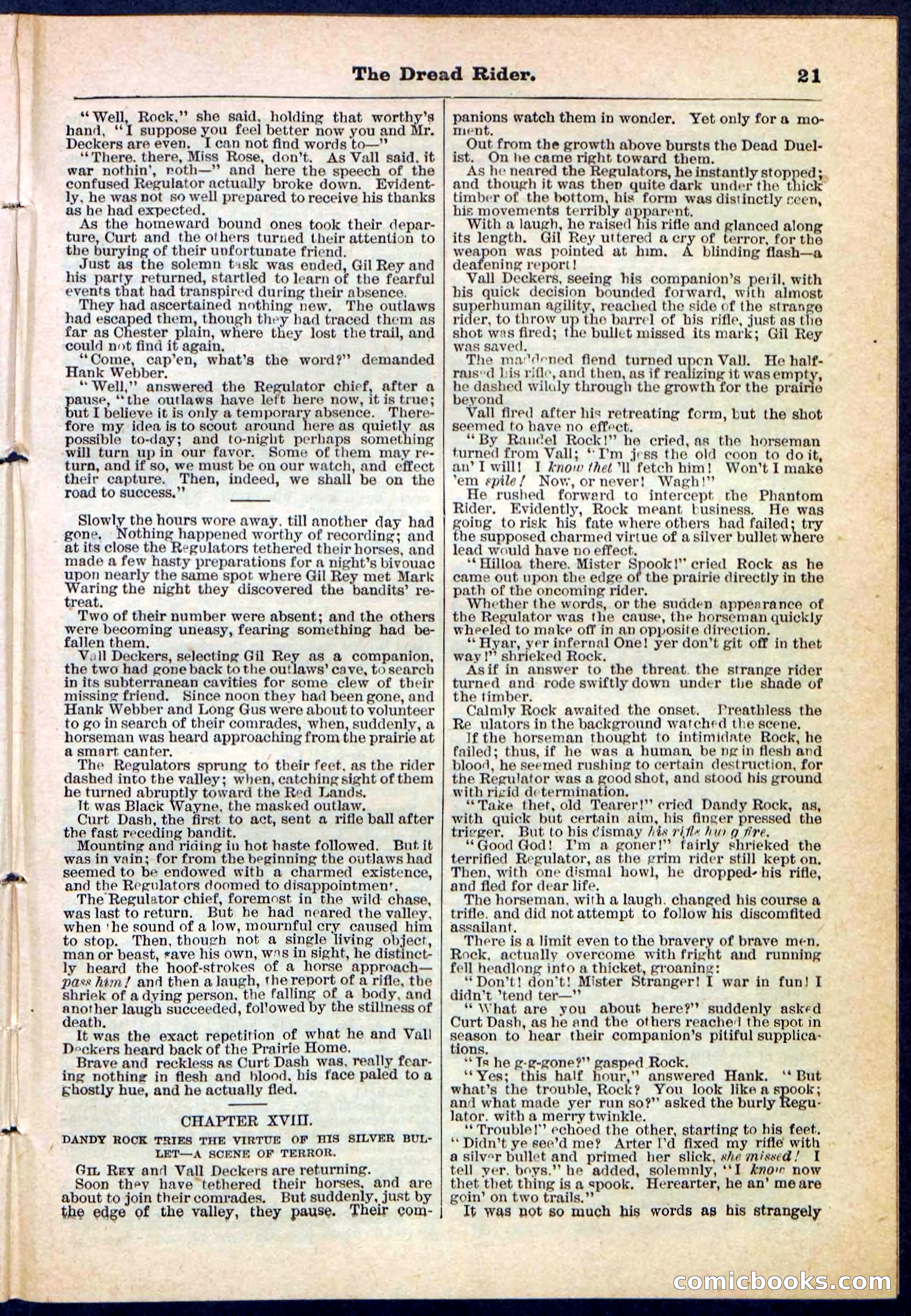 The Dread Rider; or, The Texan Duellist — page 21 of 32