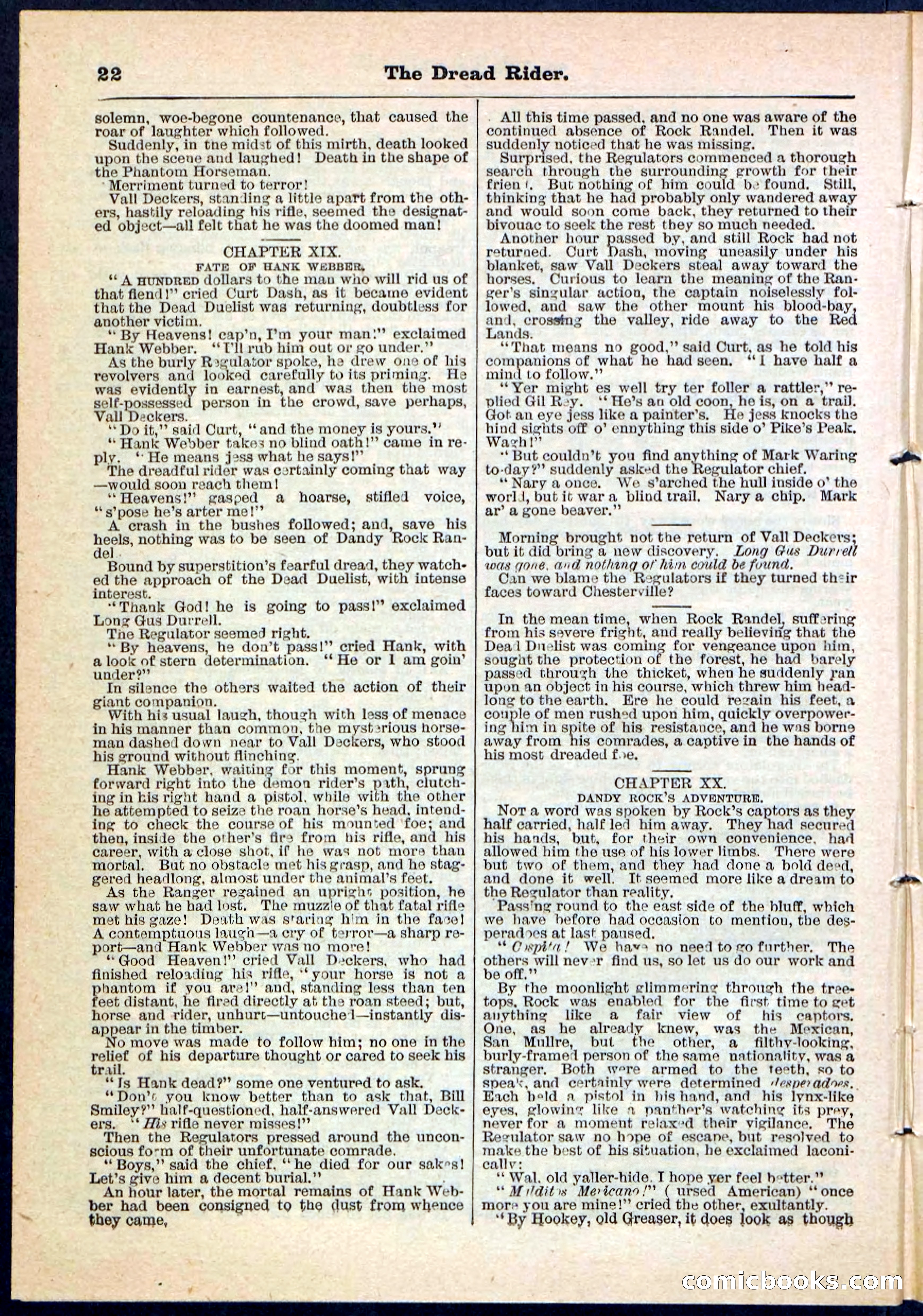 The Dread Rider; or, The Texan Duellist — page 22 of 32