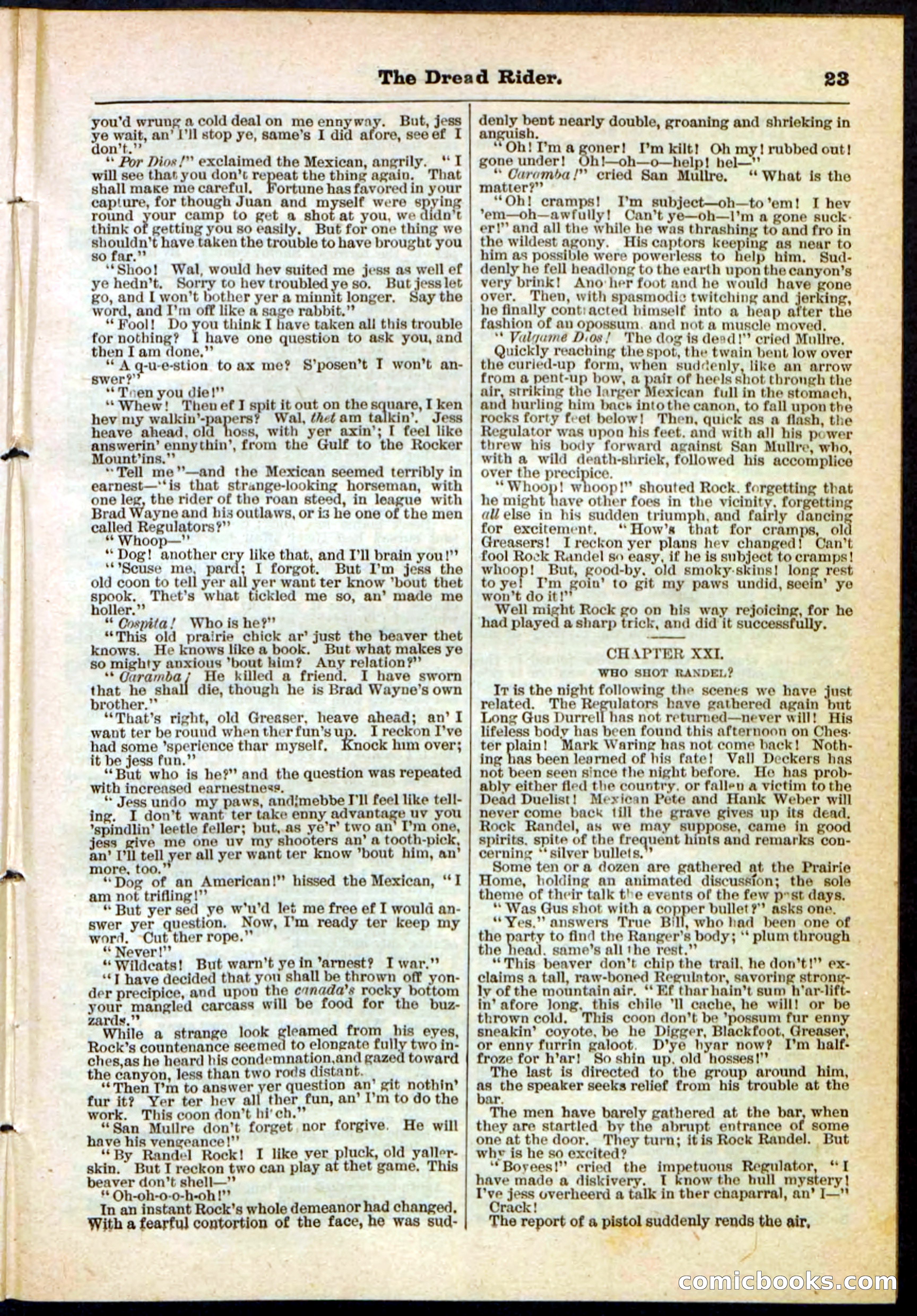 The Dread Rider; or, The Texan Duellist — page 23 of 32