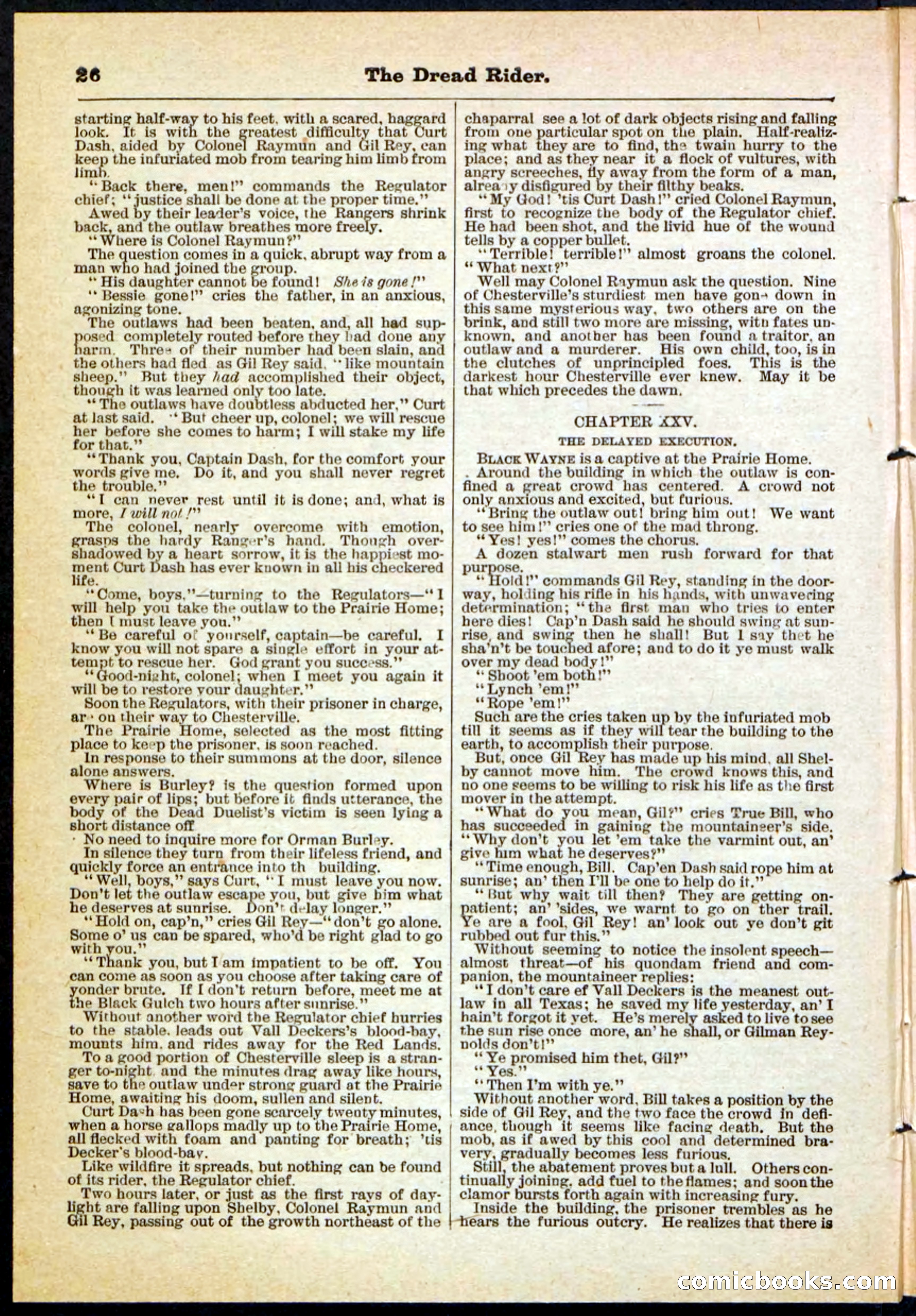 The Dread Rider; or, The Texan Duellist — page 26 of 32