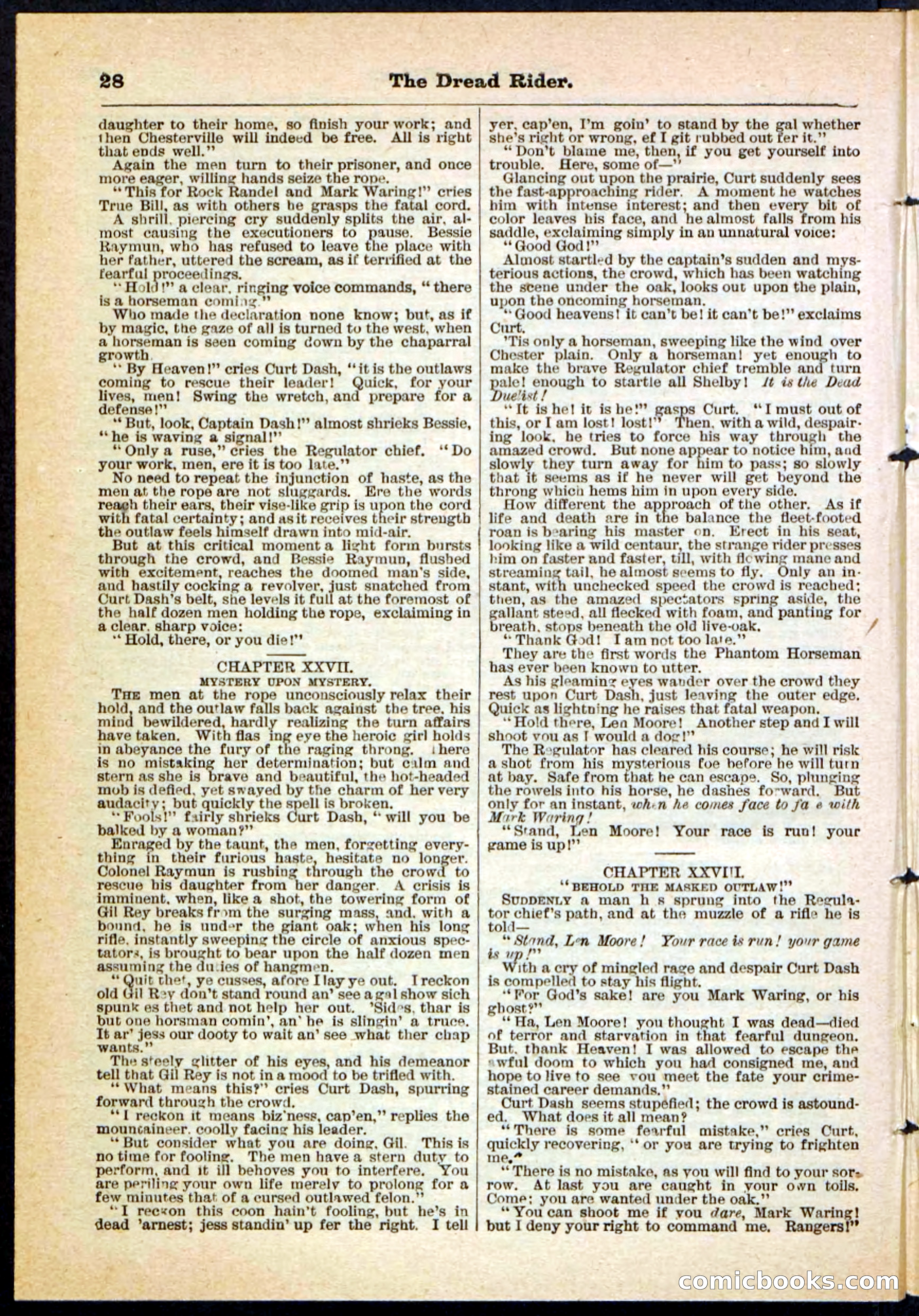 The Dread Rider; or, The Texan Duellist — page 28 of 32