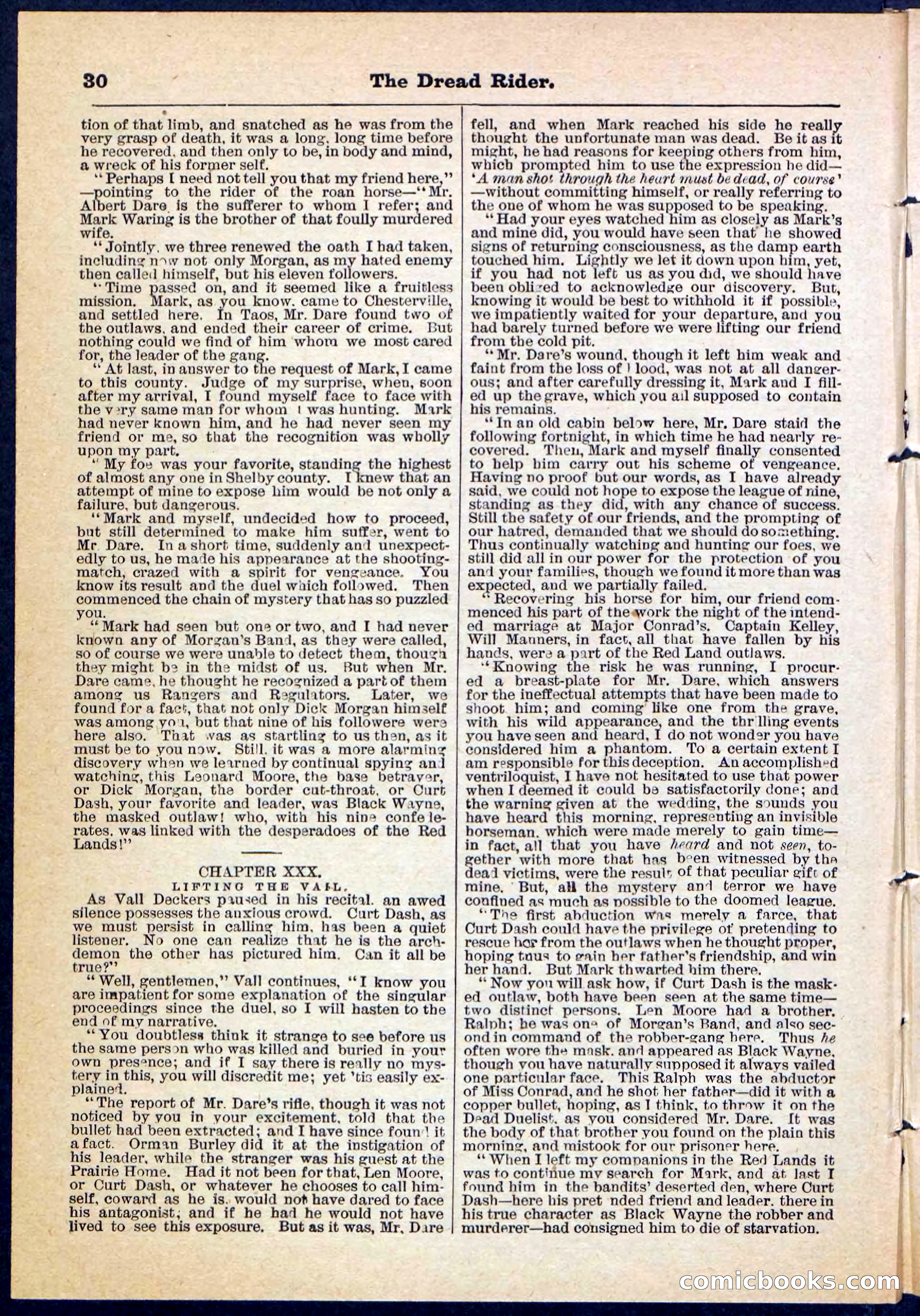 The Dread Rider; or, The Texan Duellist — page 30 of 32