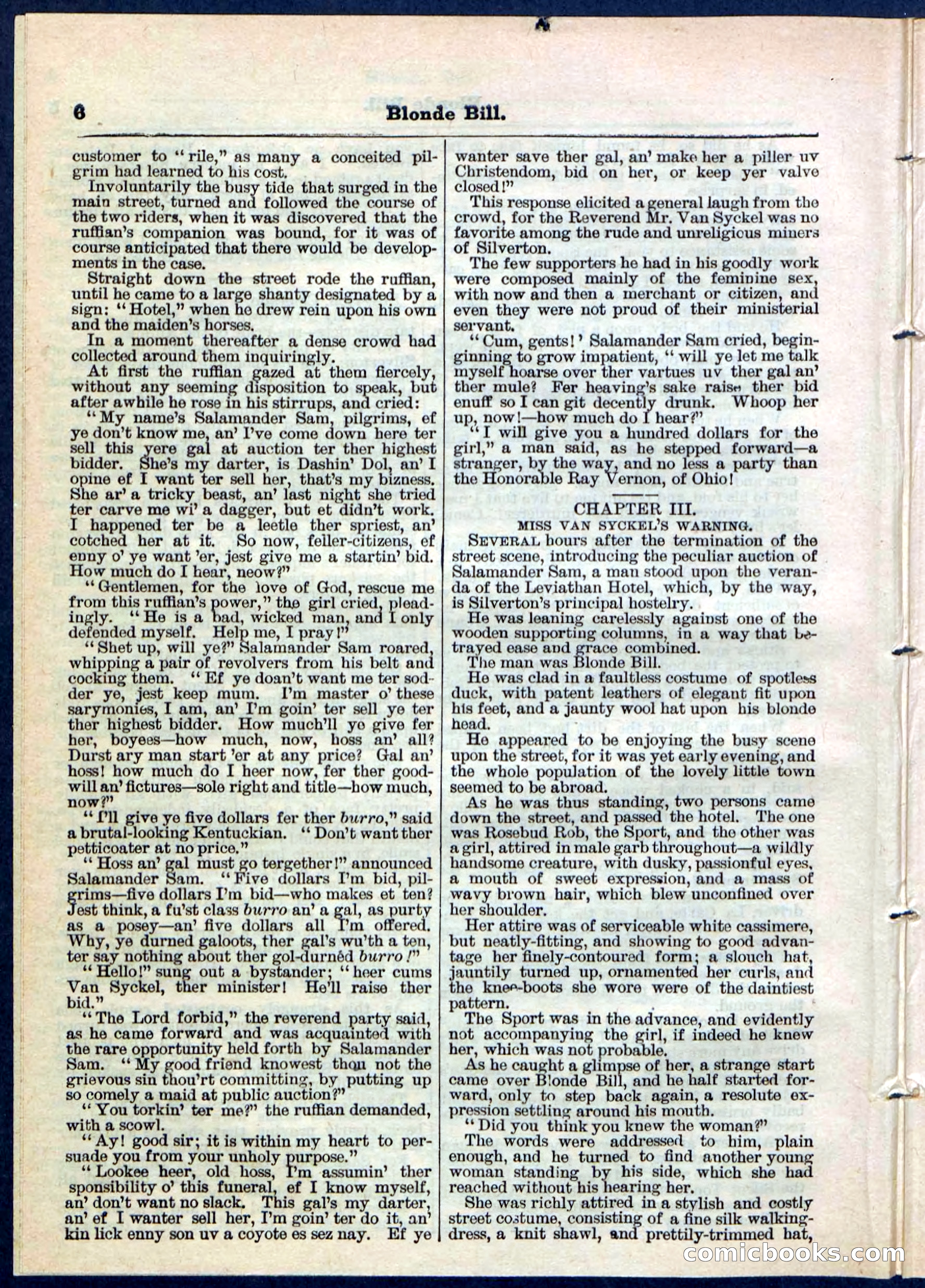 Blonde Bill, or Deadwood Dick's Home Base — page 6 of 32