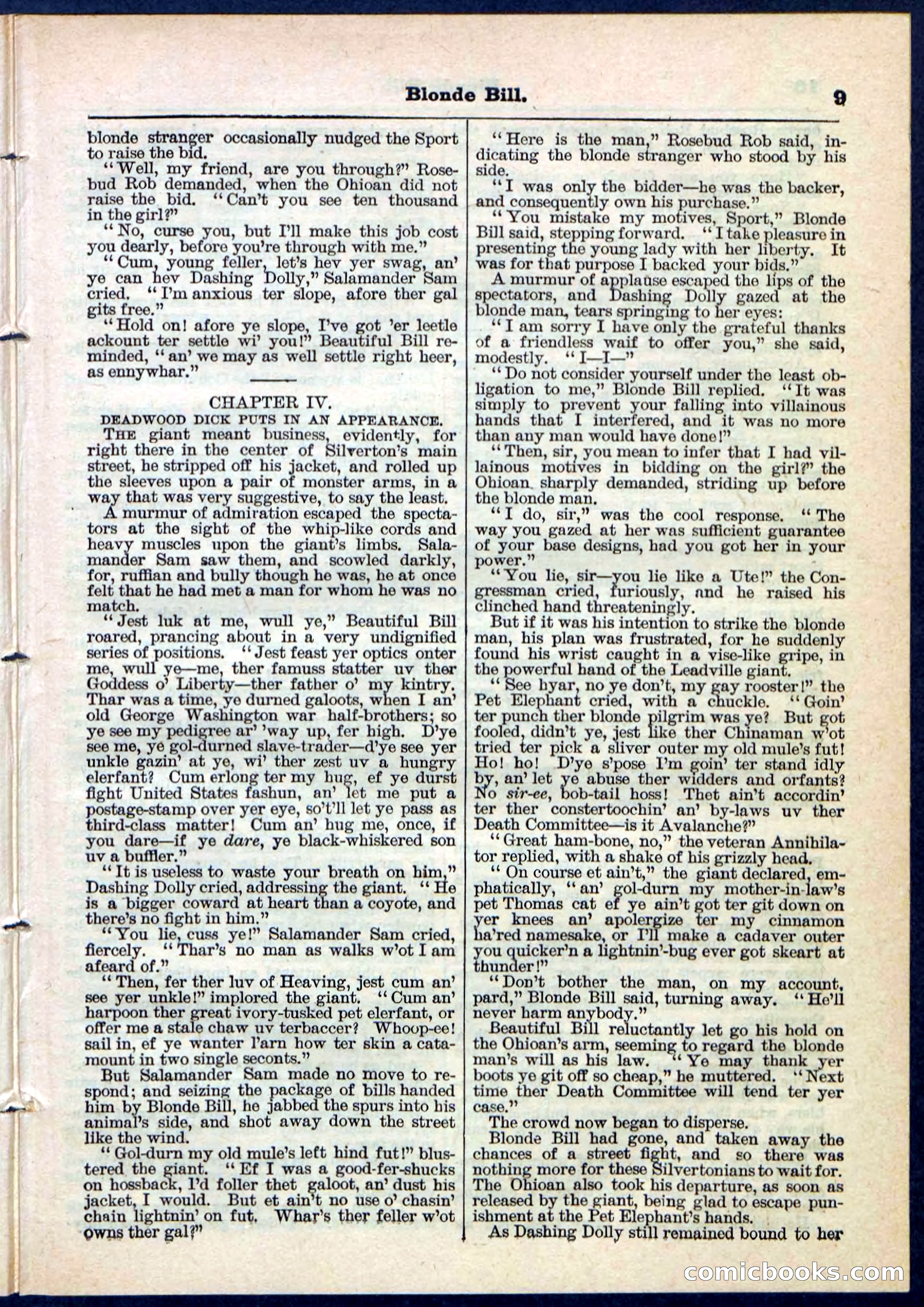 Blonde Bill, or Deadwood Dick's Home Base — page 9 of 32