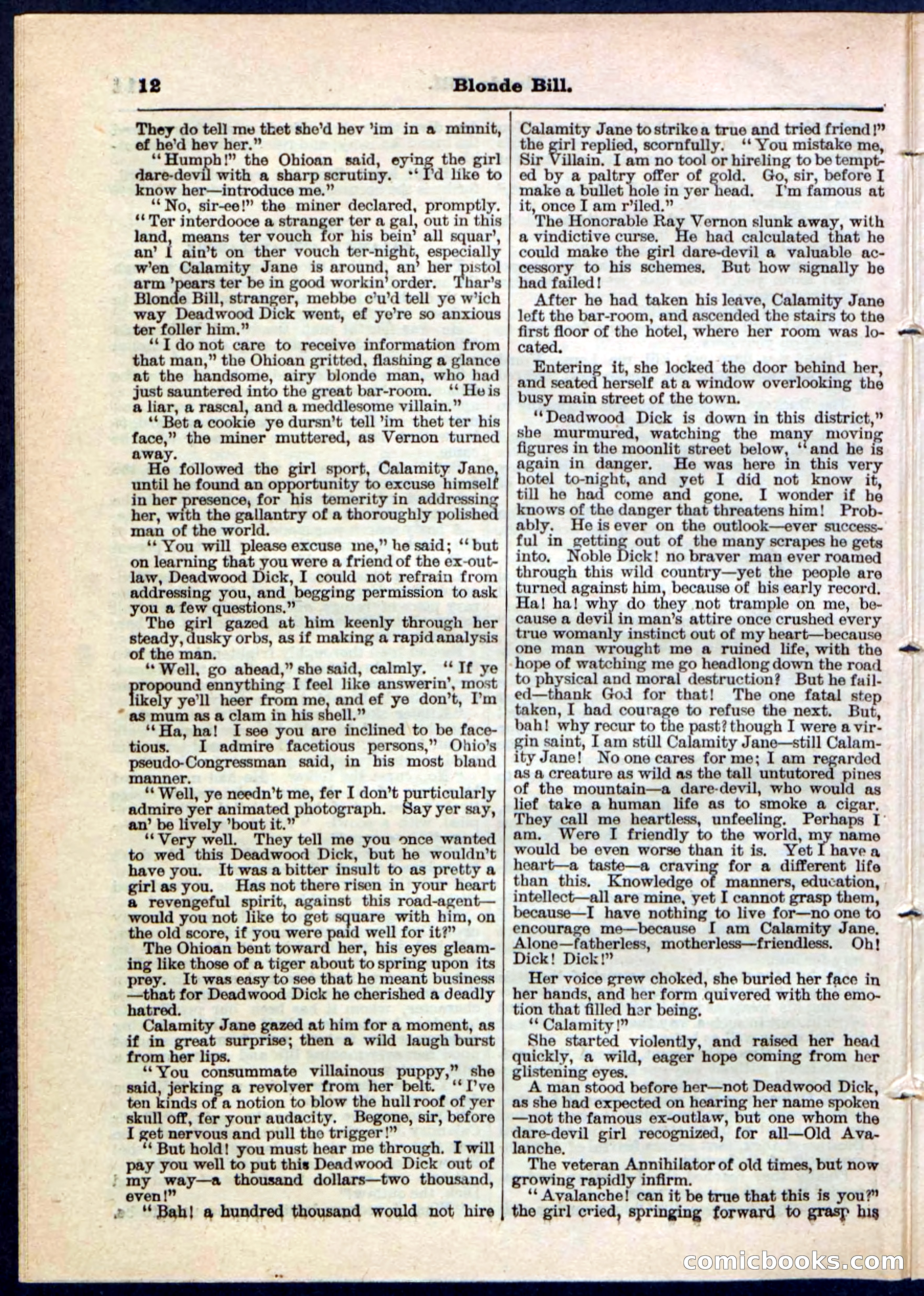 Blonde Bill, or Deadwood Dick's Home Base — page 12 of 32